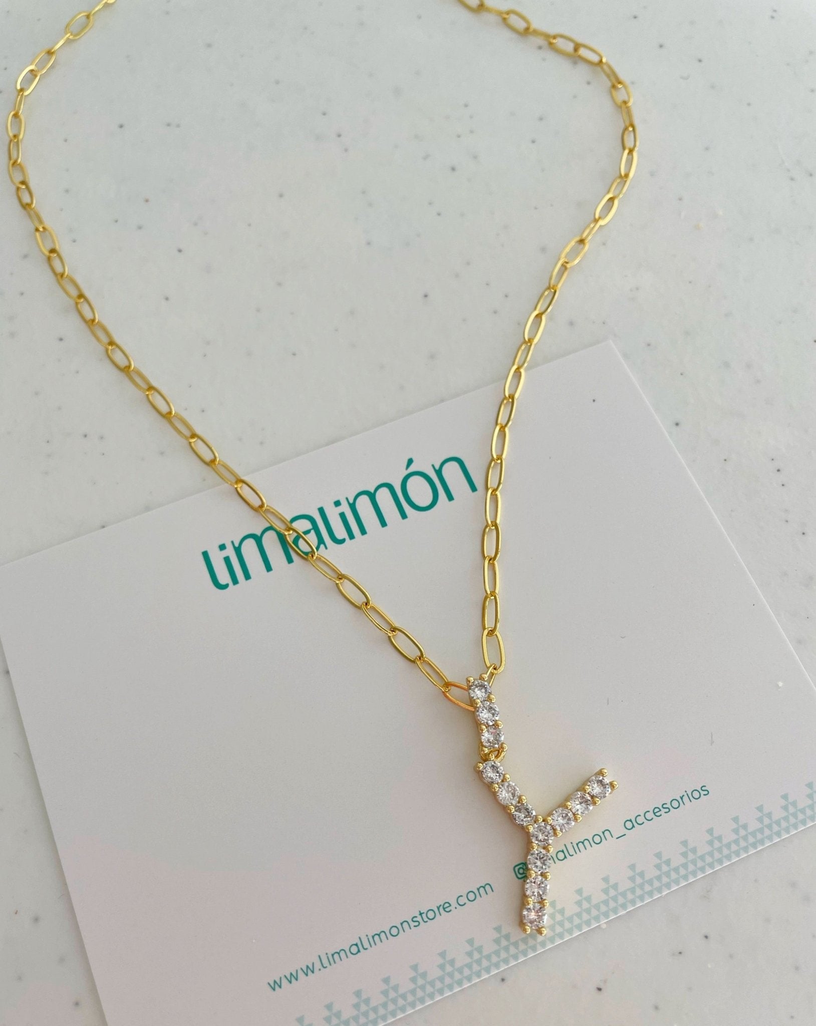 Initial Paper Clip Necklace - Necklaces | LimaLimón Store - 17
