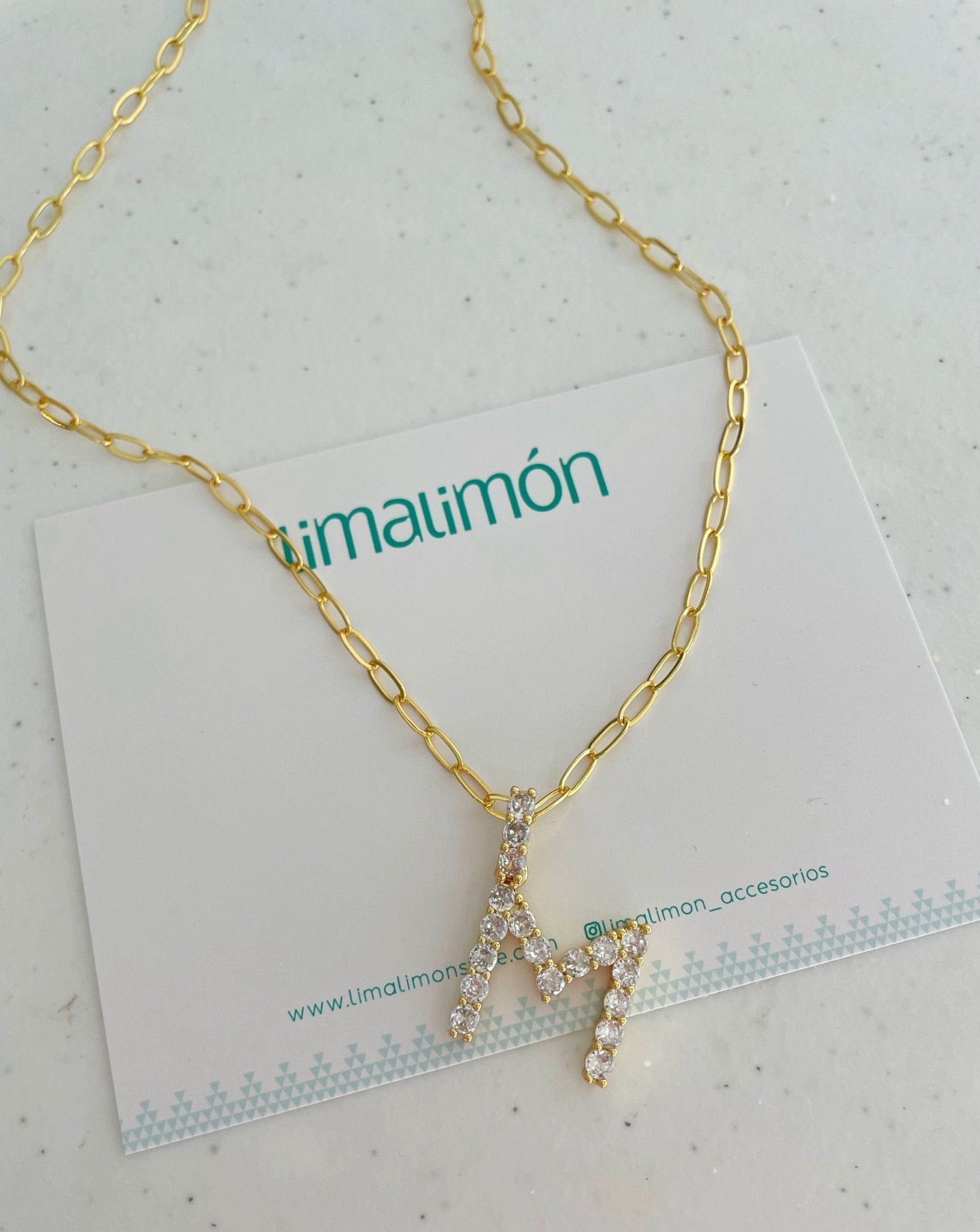 Initial Paper Clip Necklace - Necklaces | LimaLimón Store - 13