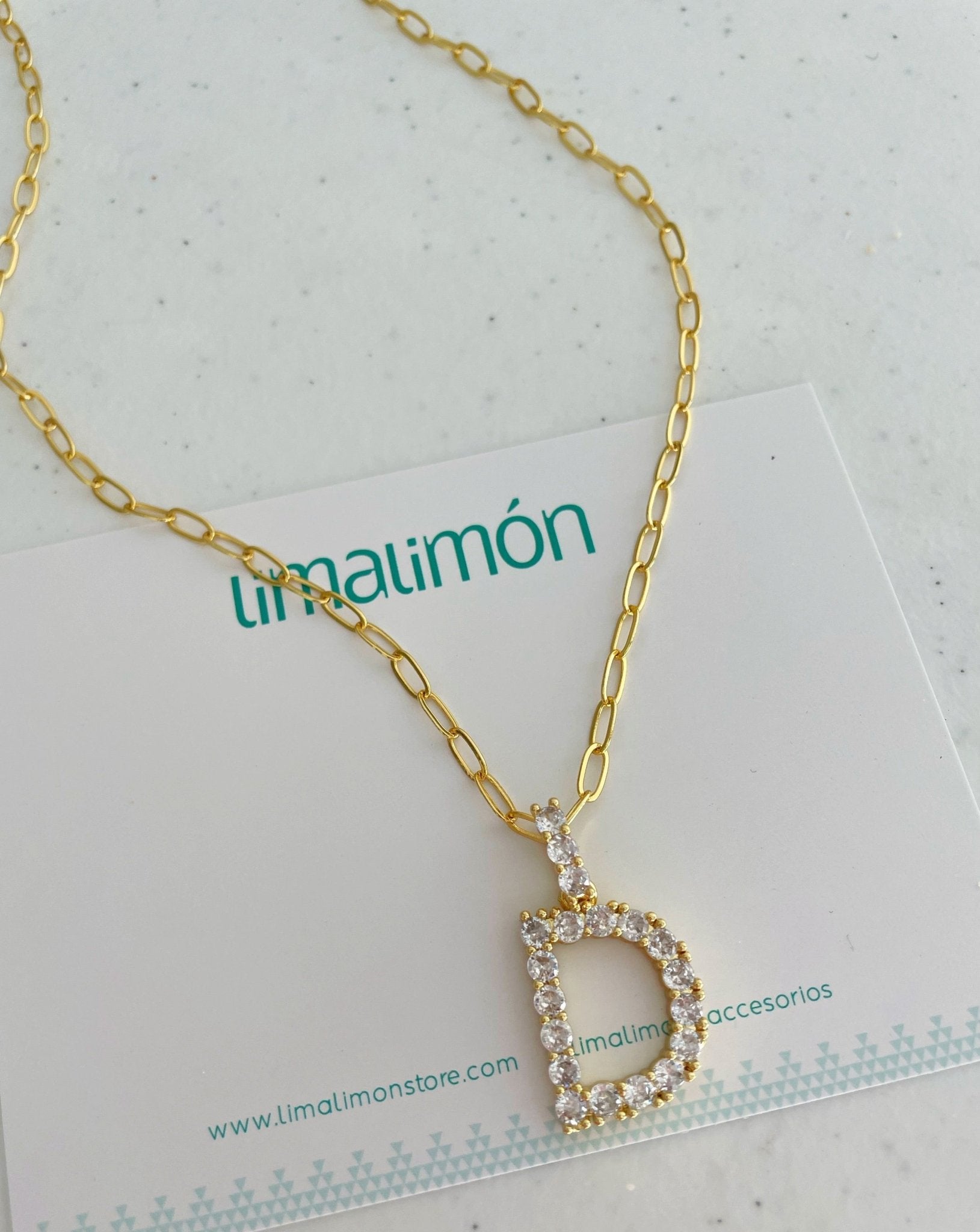 Initial Paper Clip Necklace - Necklaces | LimaLimón Store - 5