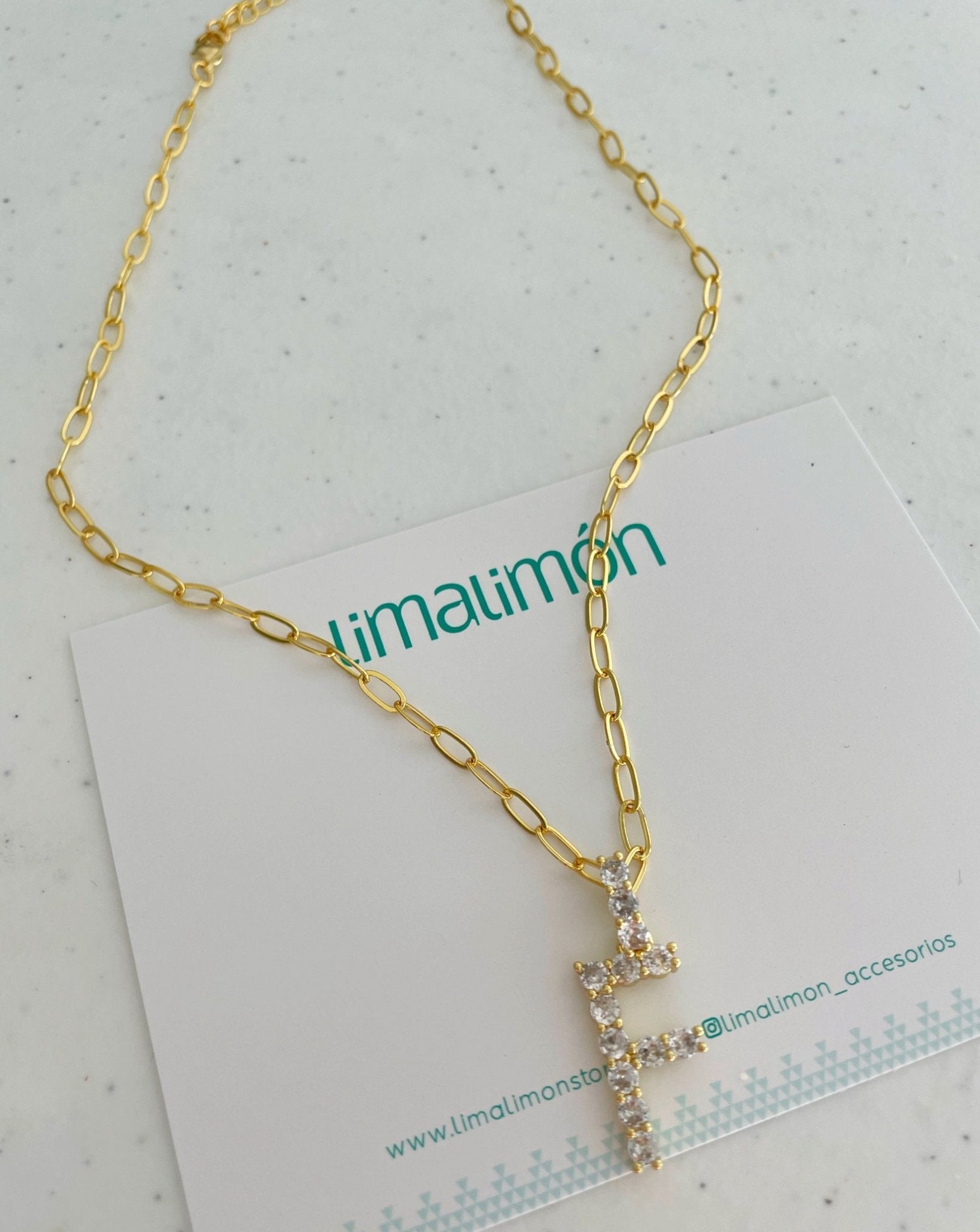Initial Paper Clip Necklace - Necklaces | LimaLimón Store - 7
