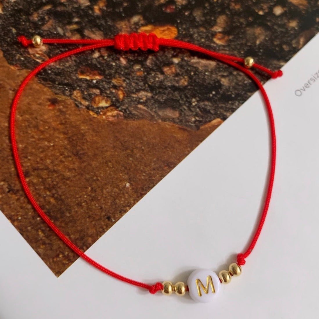 Initial Red Anklet - Anklet | LimaLimón Store - 1