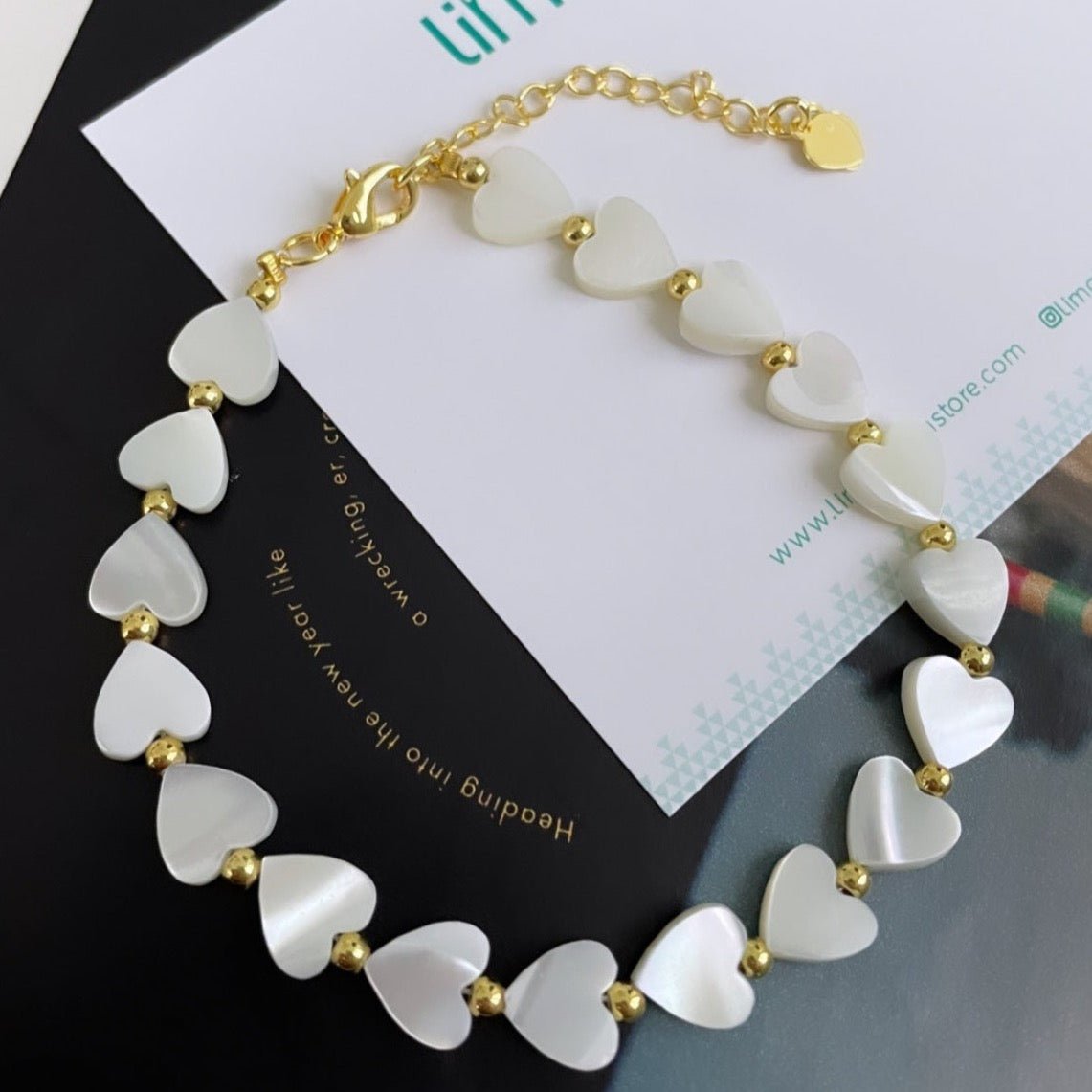 Nacre Heart Bracelet - Bracelets | LimaLimón Store - 1