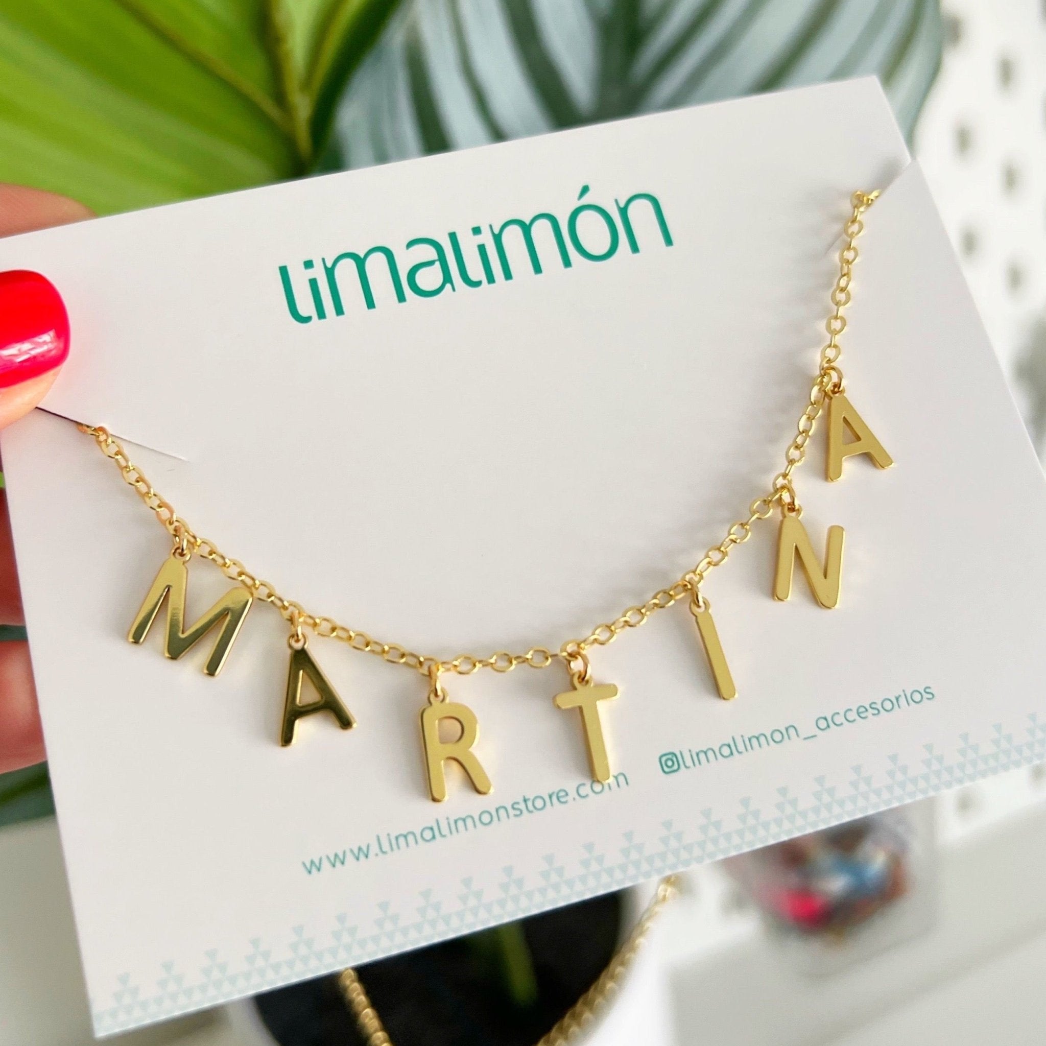 Personalized Gold Necklace - Collares | LimaLimón Store - 2