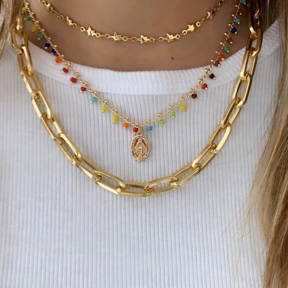 Rainbow Virgin Necklace - LimaLimón Store