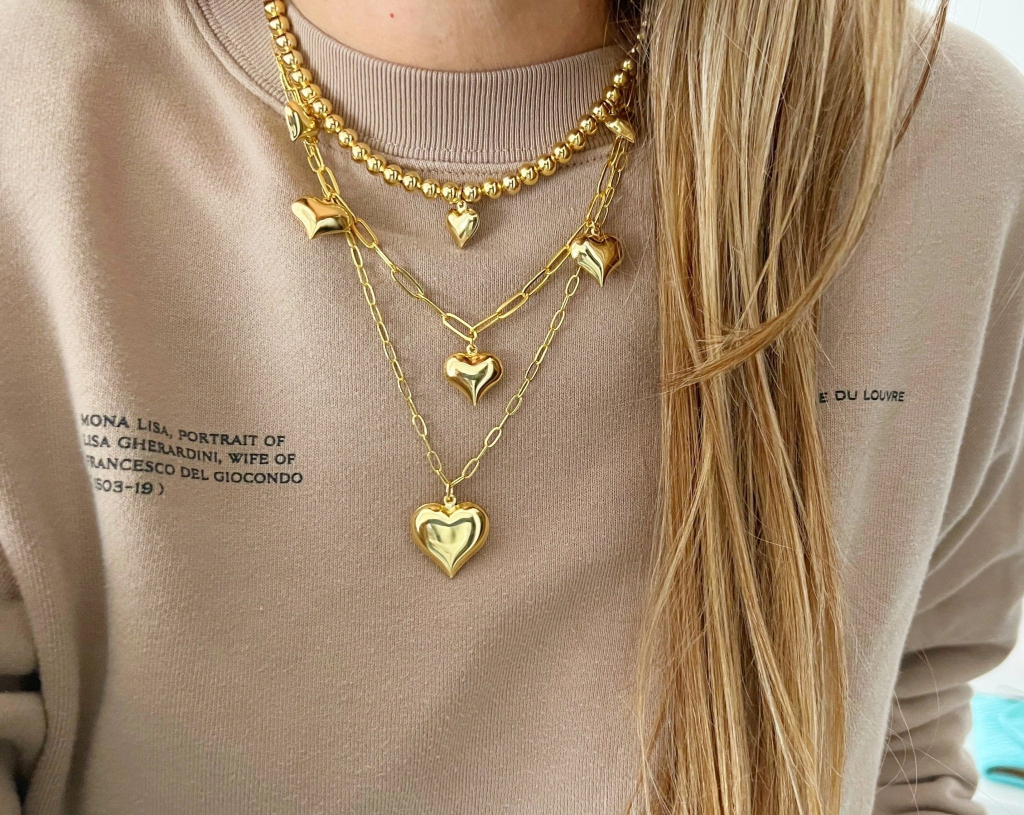 Triple Hearts Necklace - Ropa y accesorios | LimaLimón Store - 3