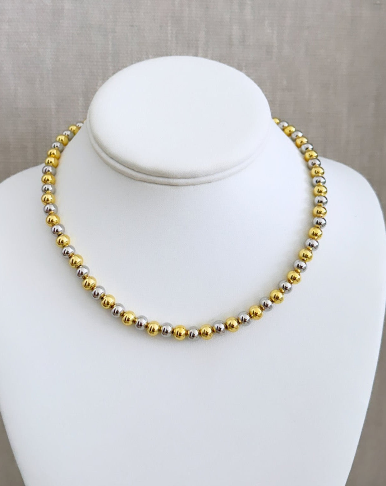 Beads Gold and Silver Necklace