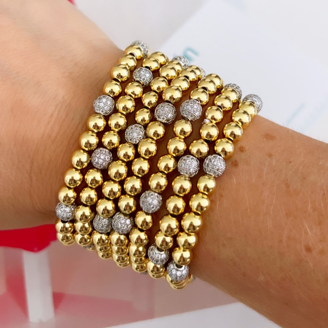 Gold Bead Bracelet