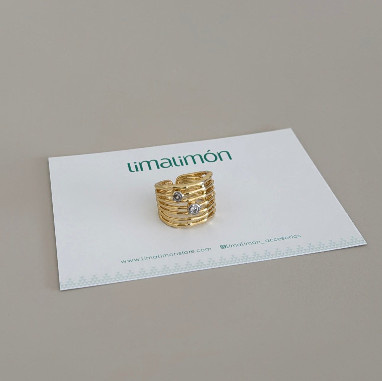 Gold Zirconia Ring