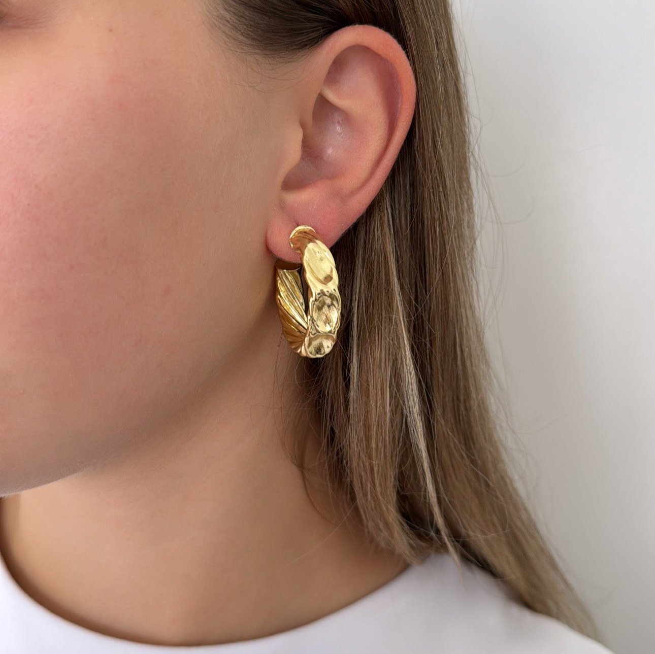 Gold Hoops Earring