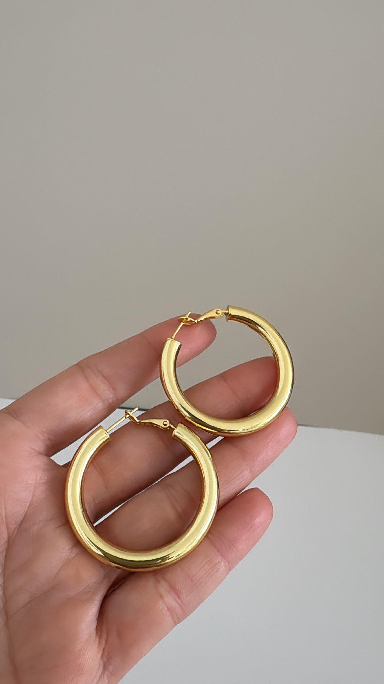 Gold Hoops Earring