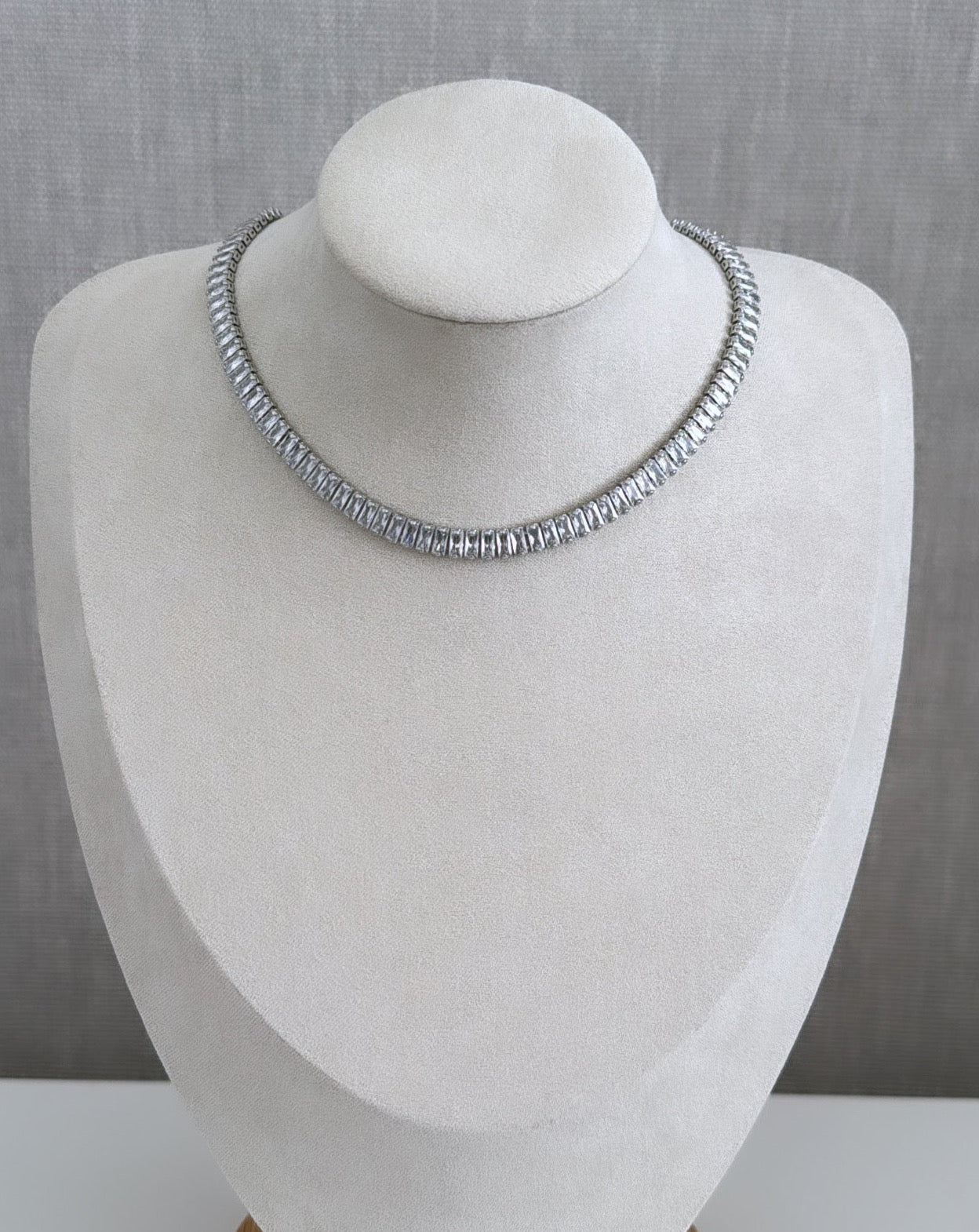 Baguette Silver Necklace