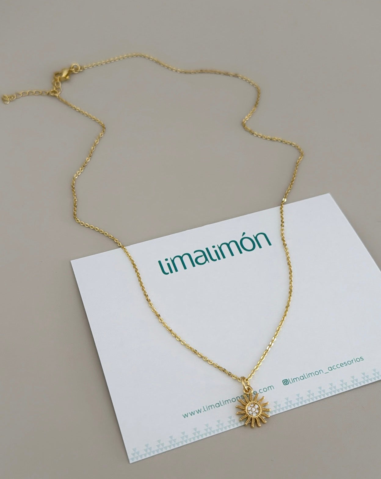 Sun Zirconia Necklace