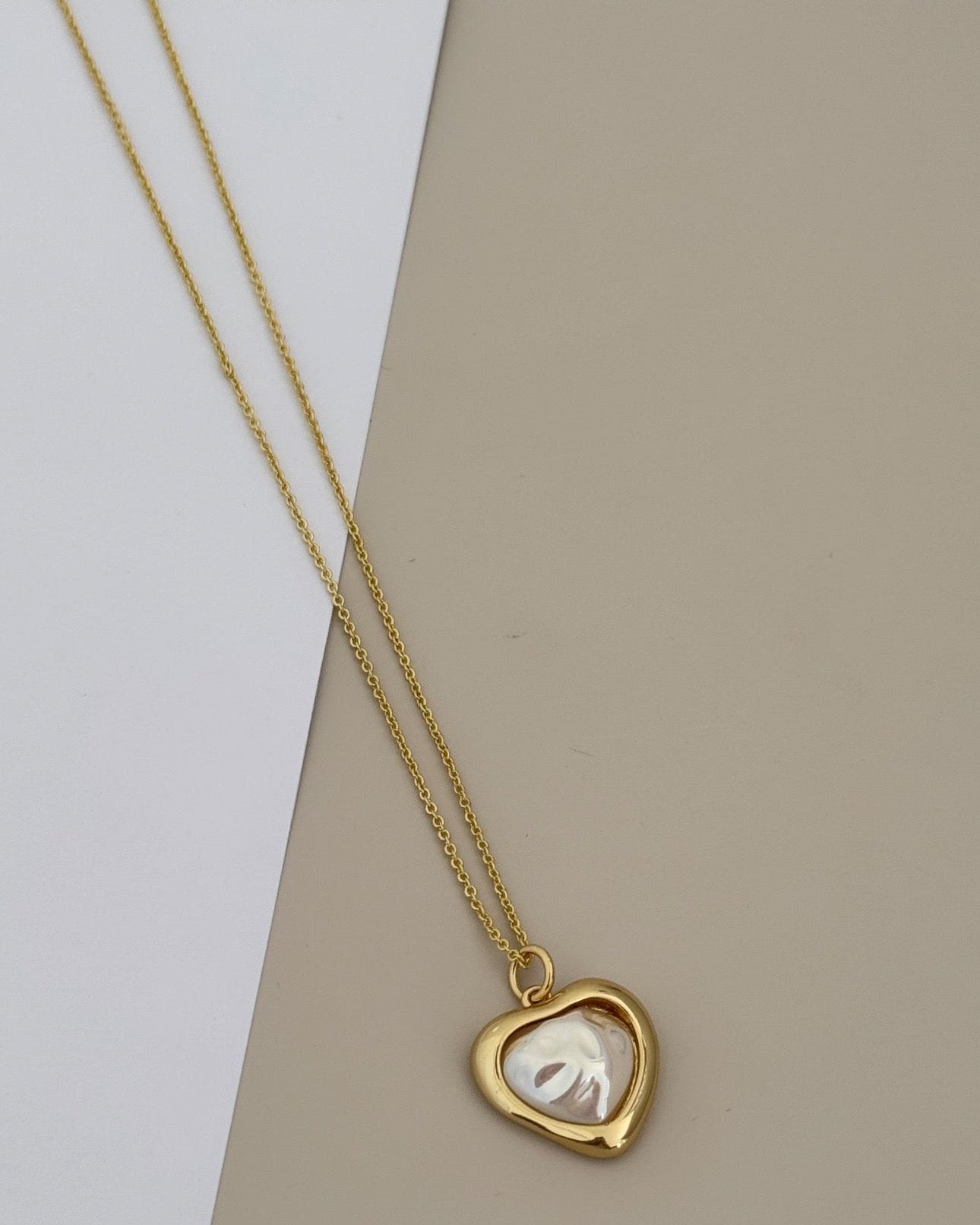 Heart Pearl Necklace