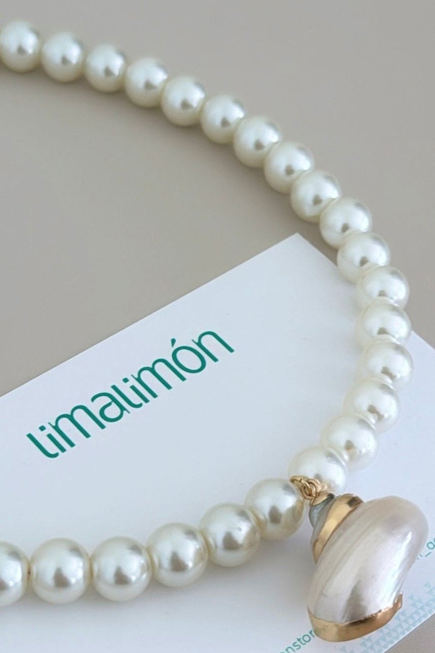 Pearls Charm Necklace