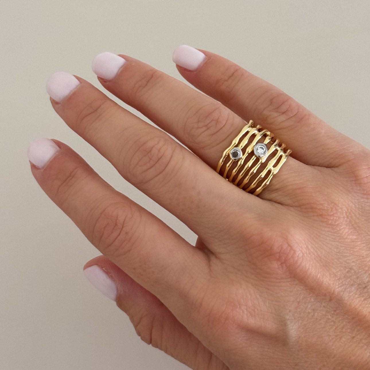 Gold Zirconia Ring