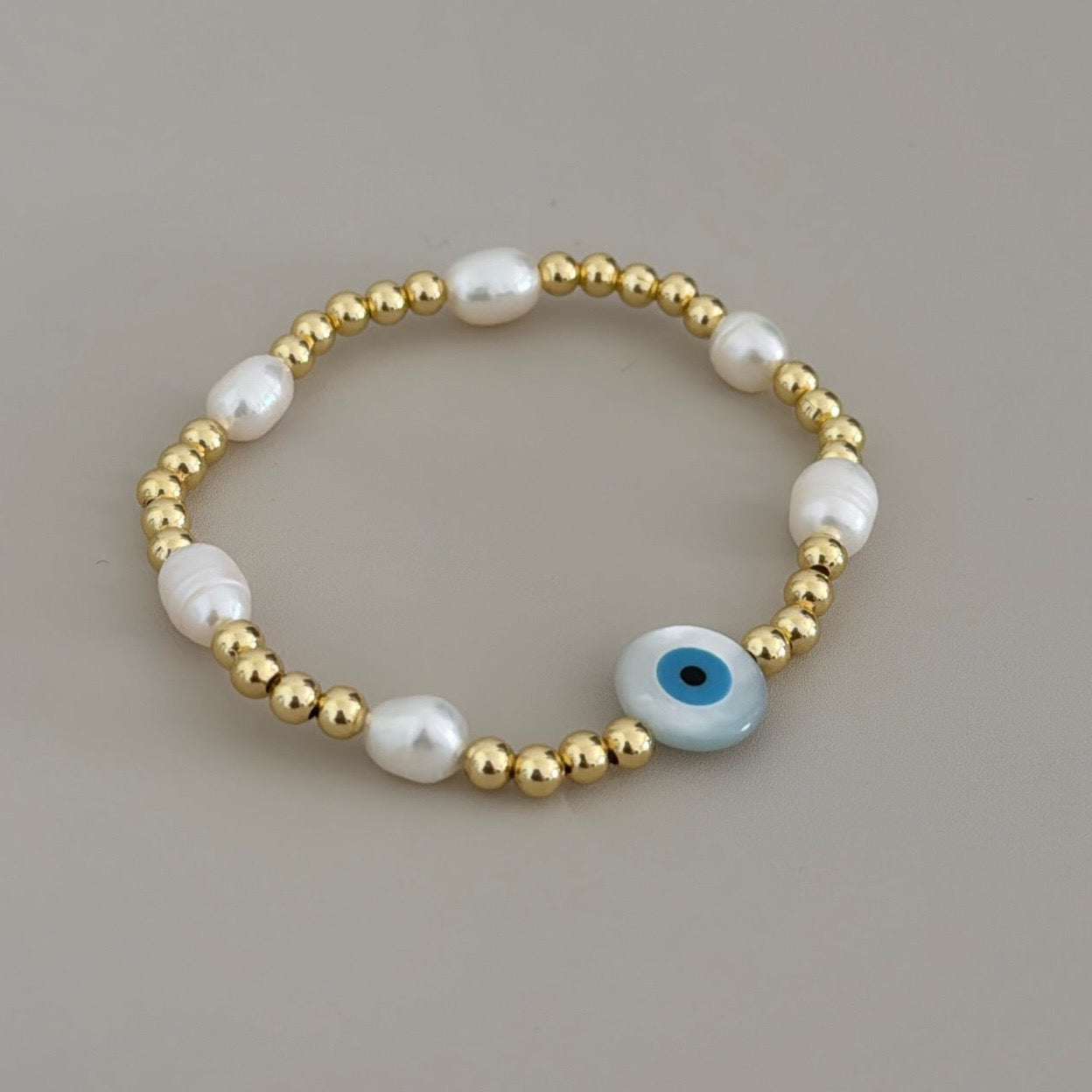 Evil Eye Pearls Bracelet