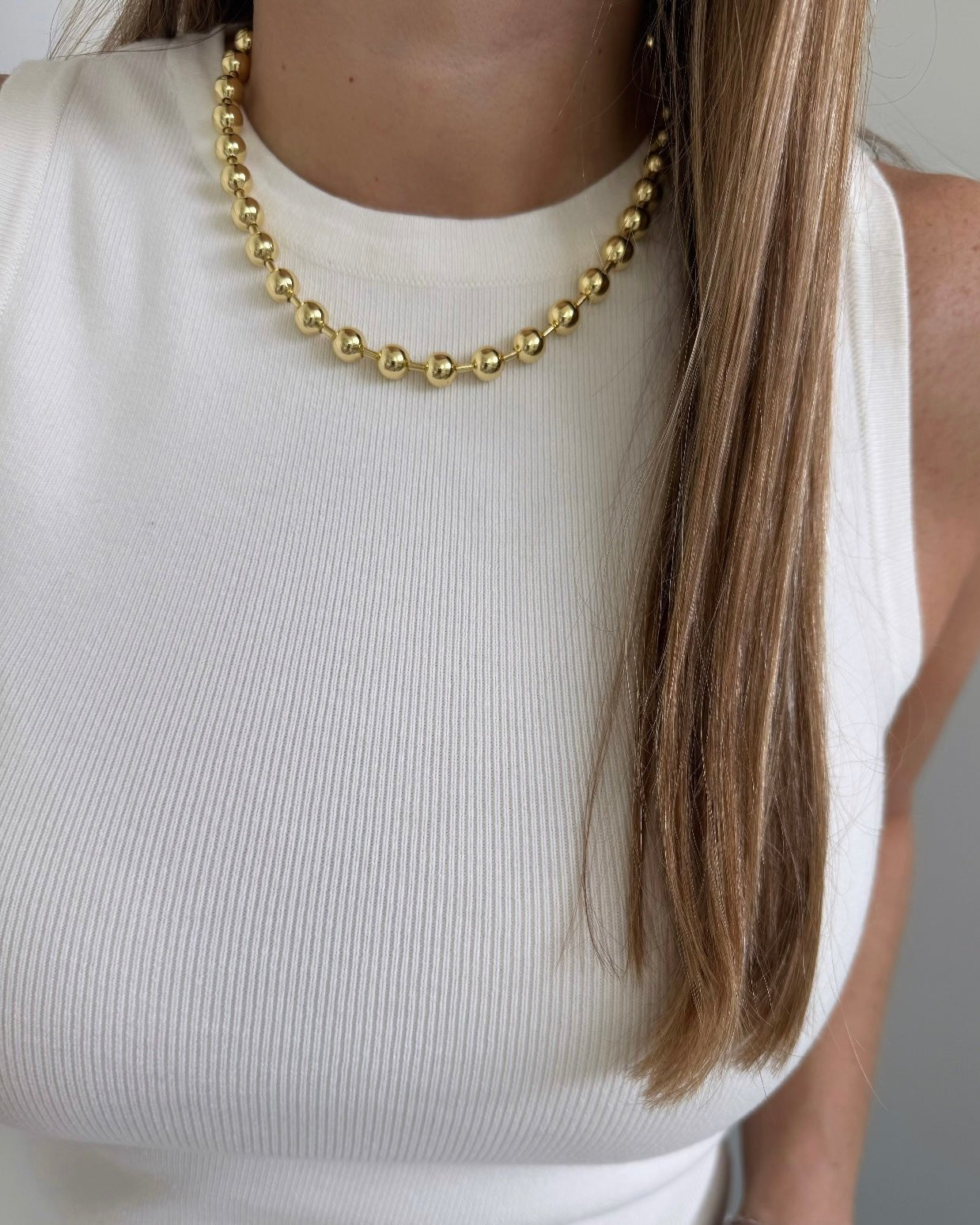 Bead Gold Necklace