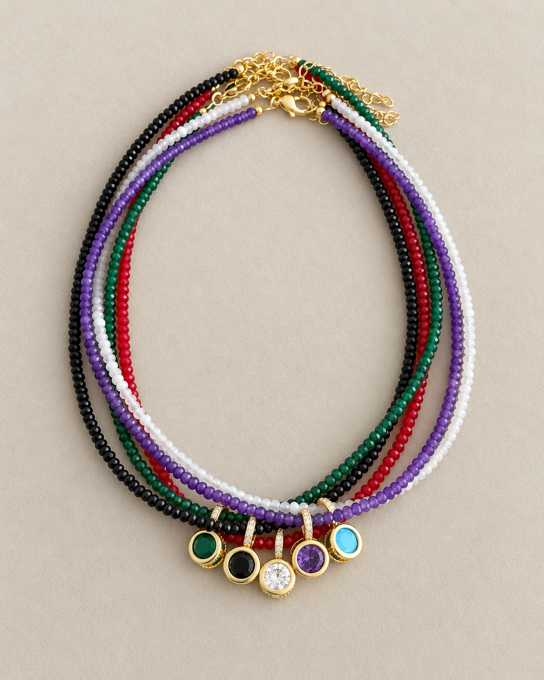 Agate Gemstone Charm Choker