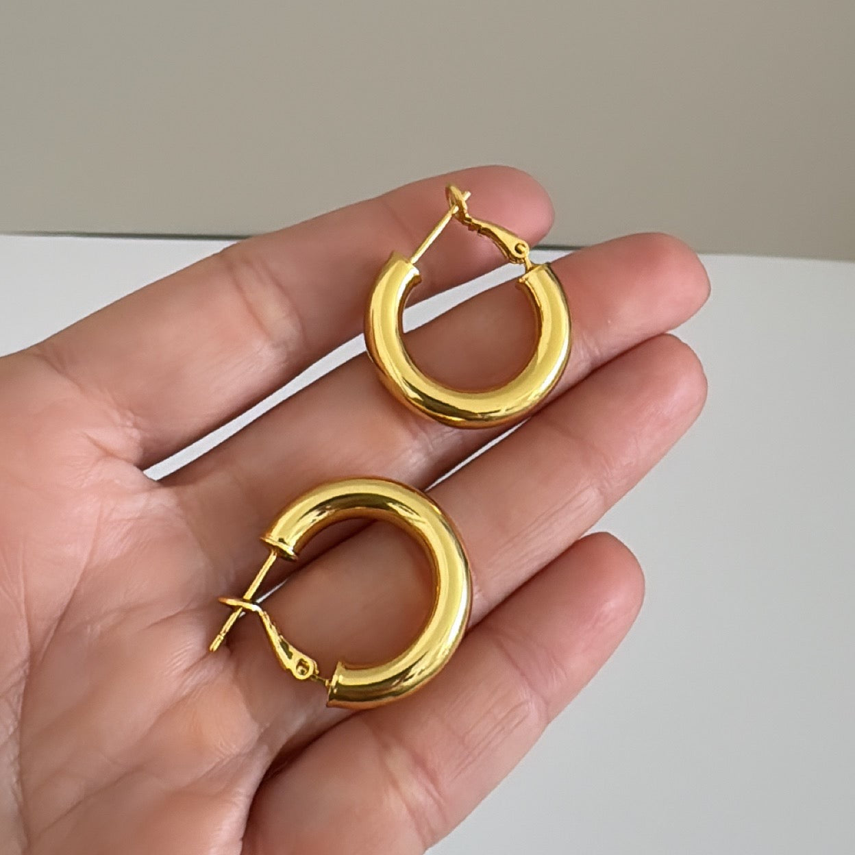 Gold Hoops Earring