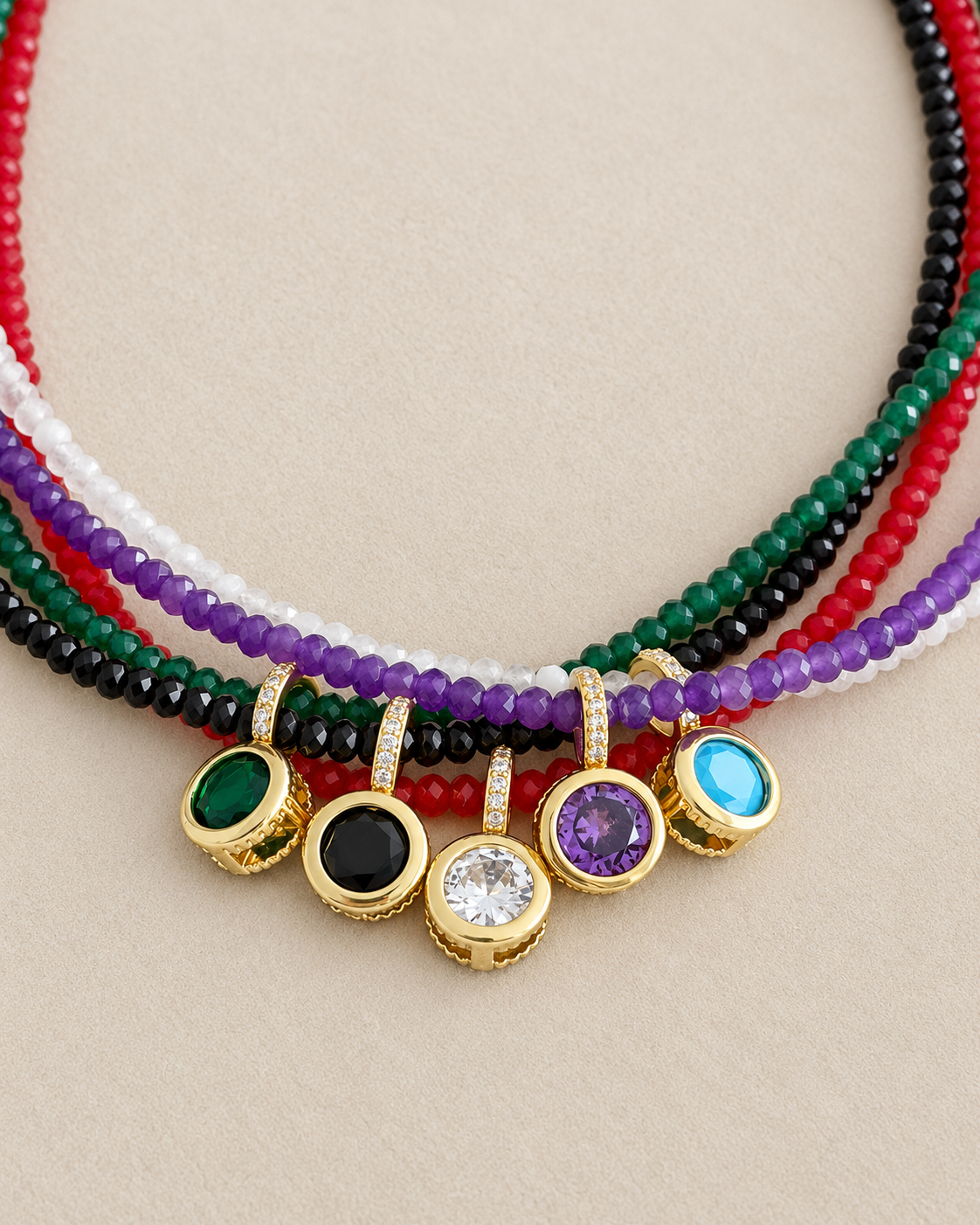 Agate Gemstone Charm Choker