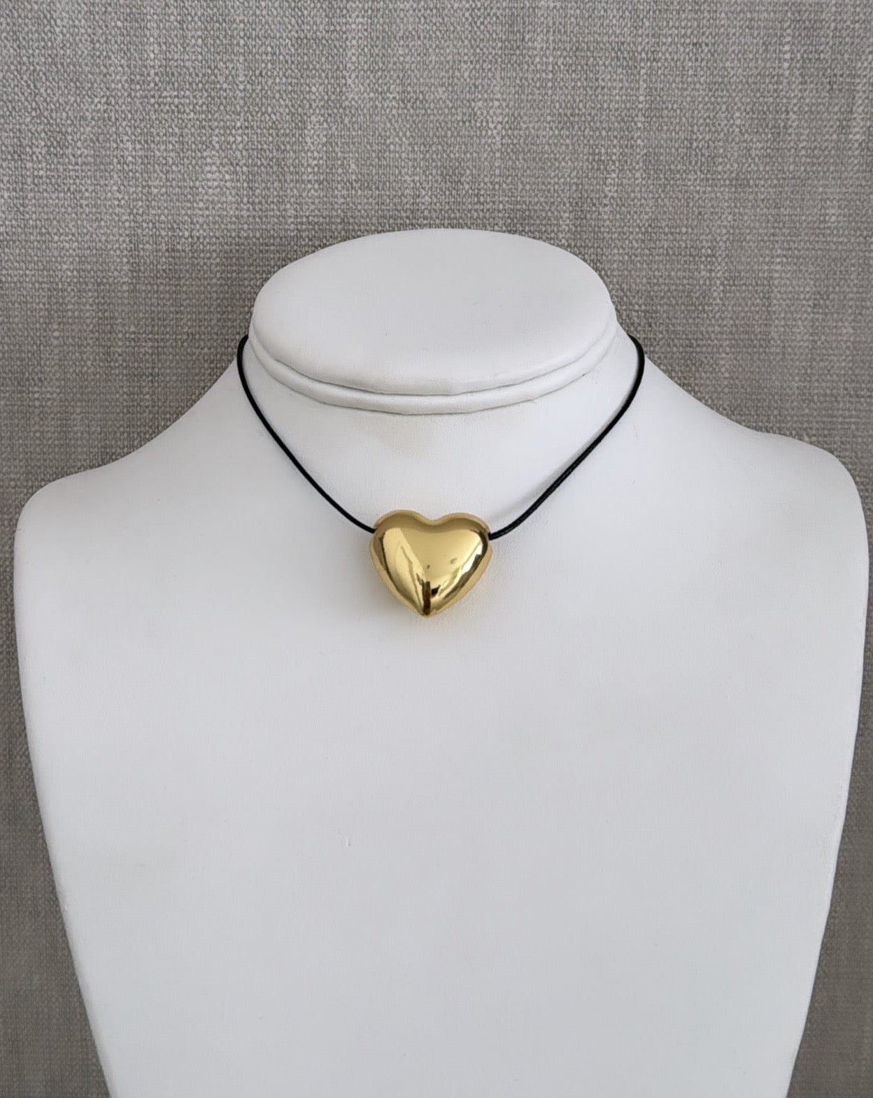 Heart Gold Cord Necklace