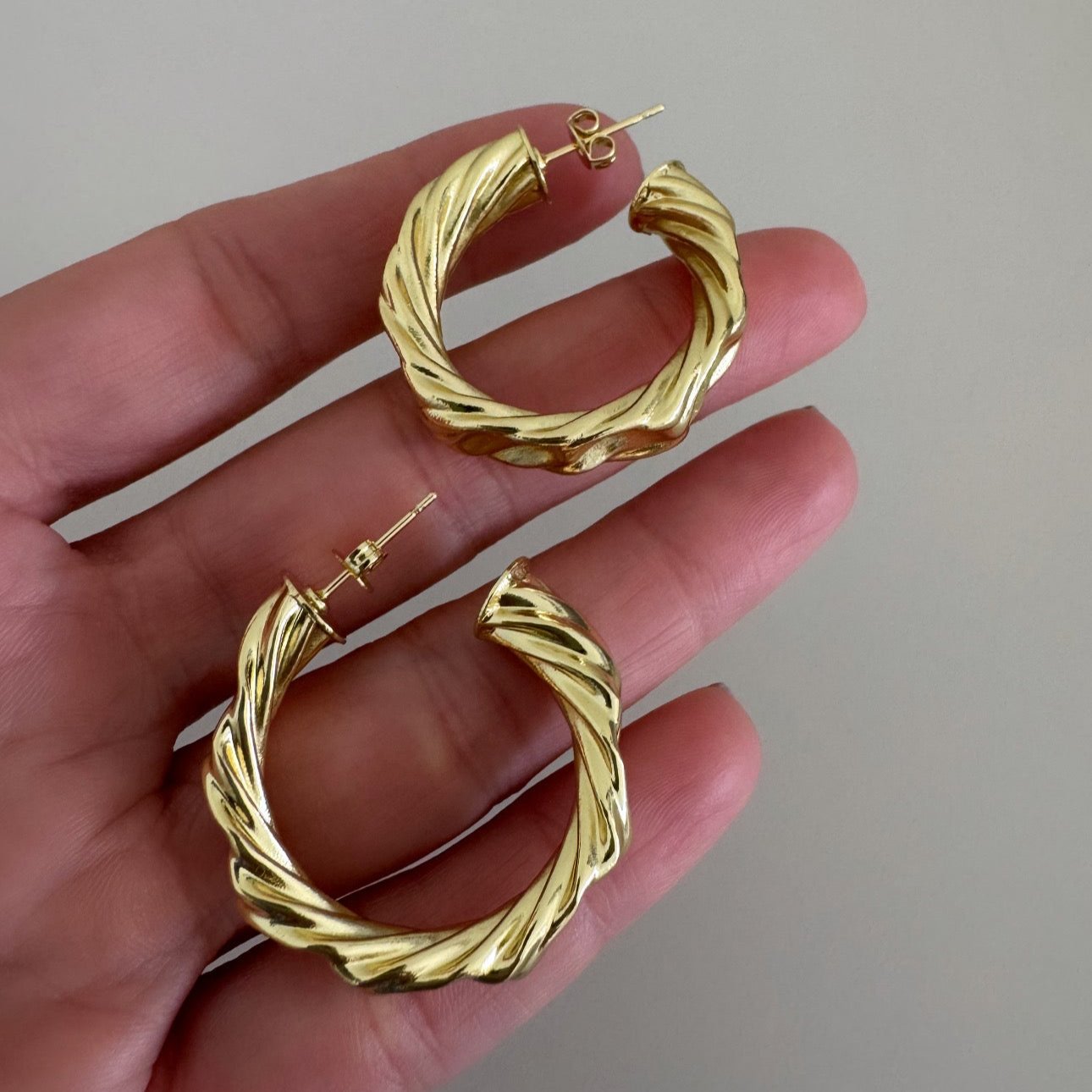 Gold Hoops Earring