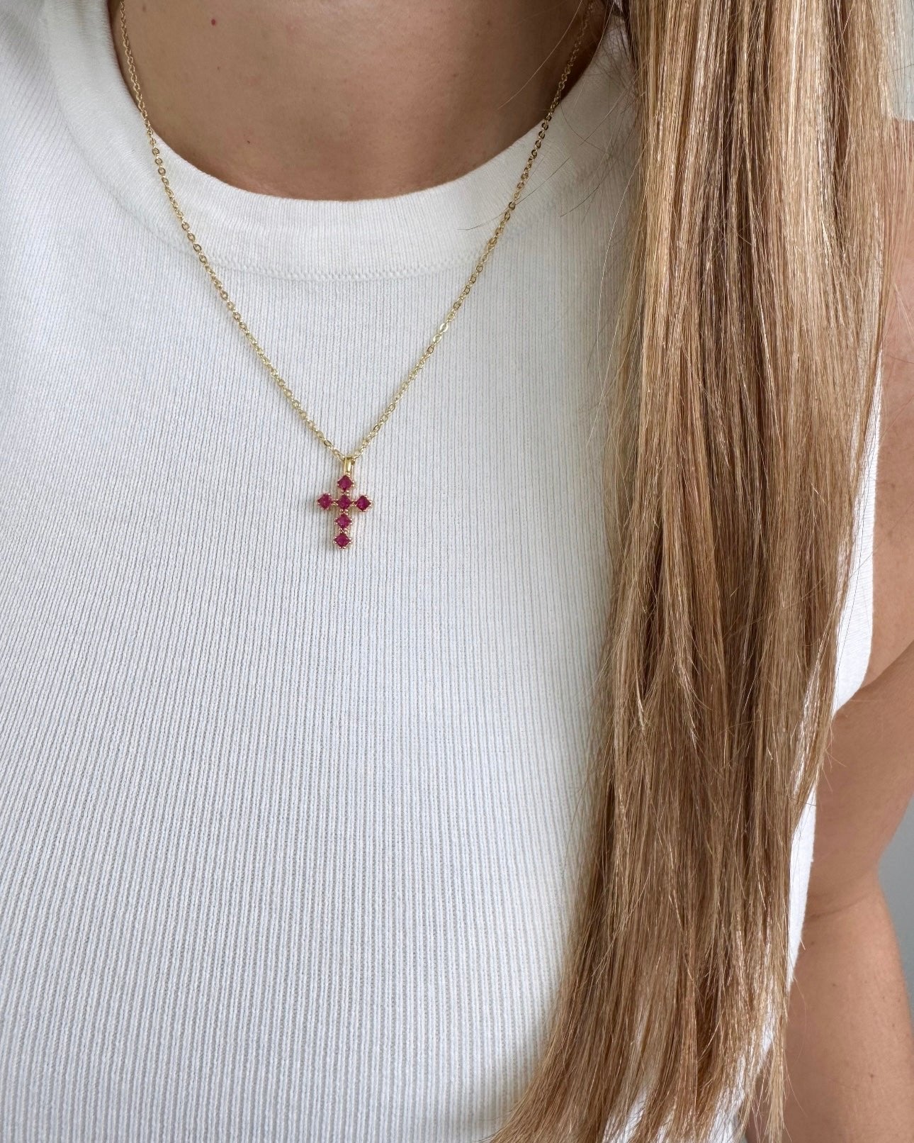 Cross Zirconia Necklace