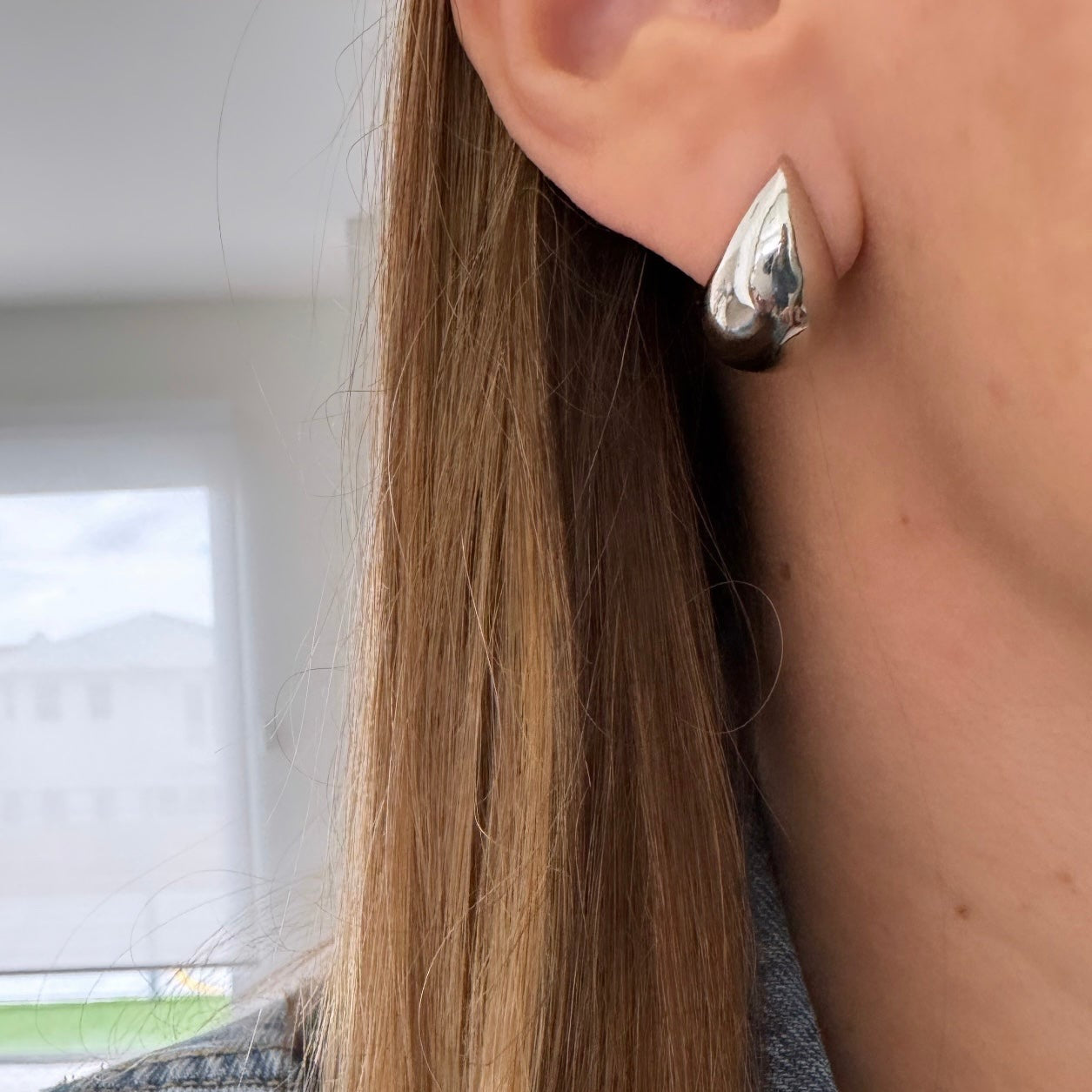 Drop Silver Earring