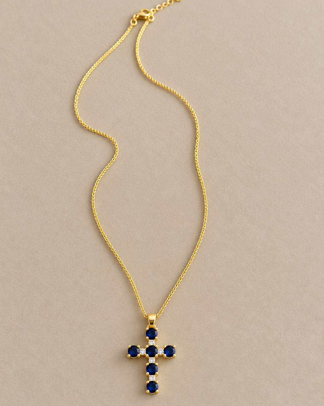 Colorful Crystal Cross Necklace