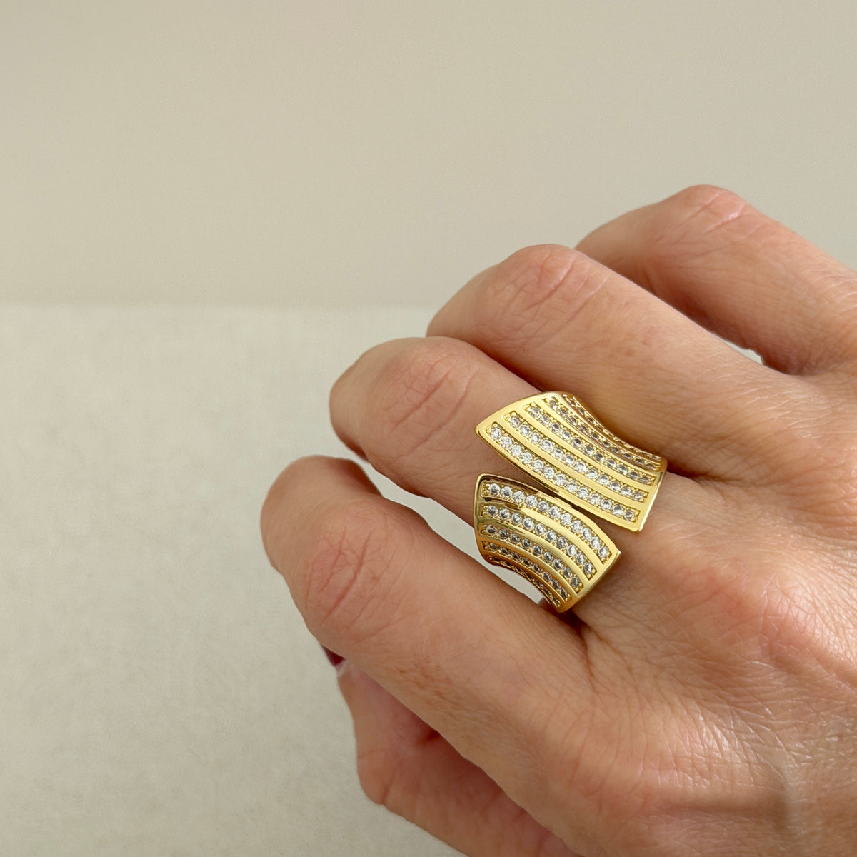 Wave Crystal Ring