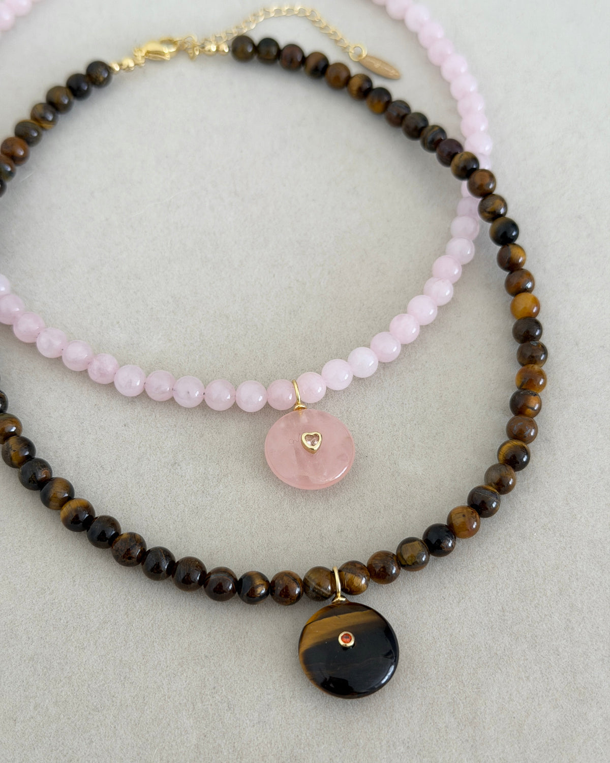 Natural Stone Heart Necklace