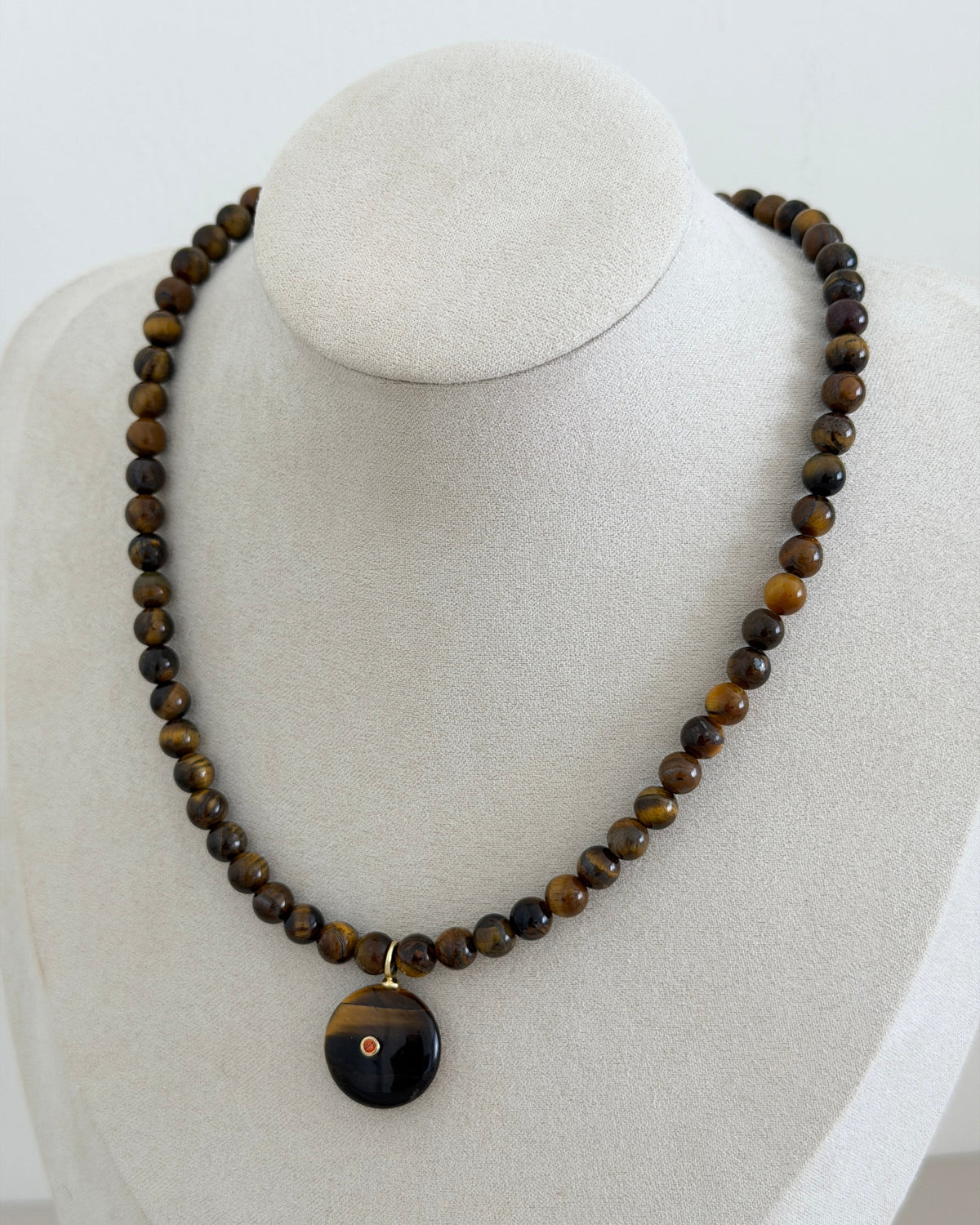 Natural Stone Heart Necklace