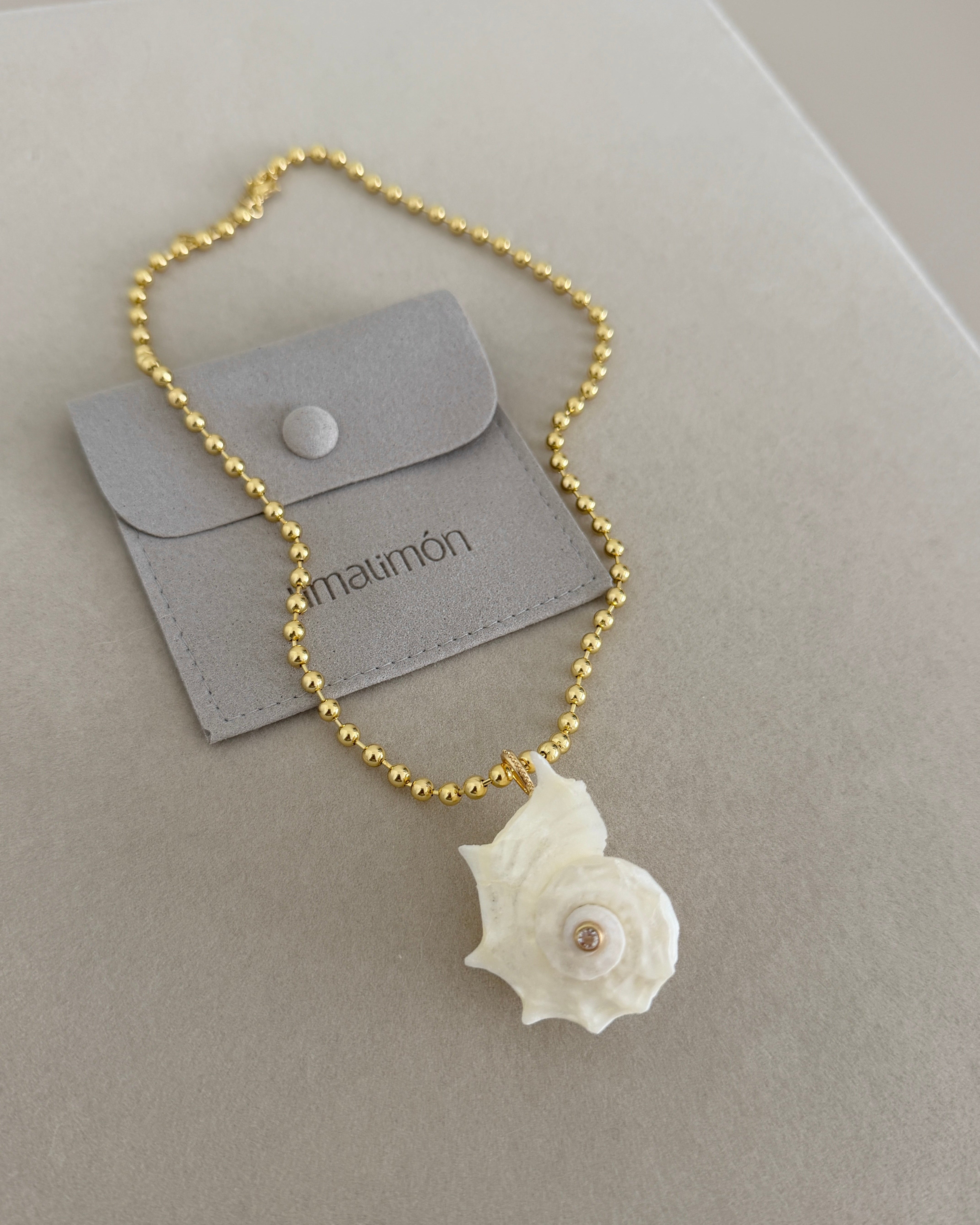 Seashell Pearl Necklace