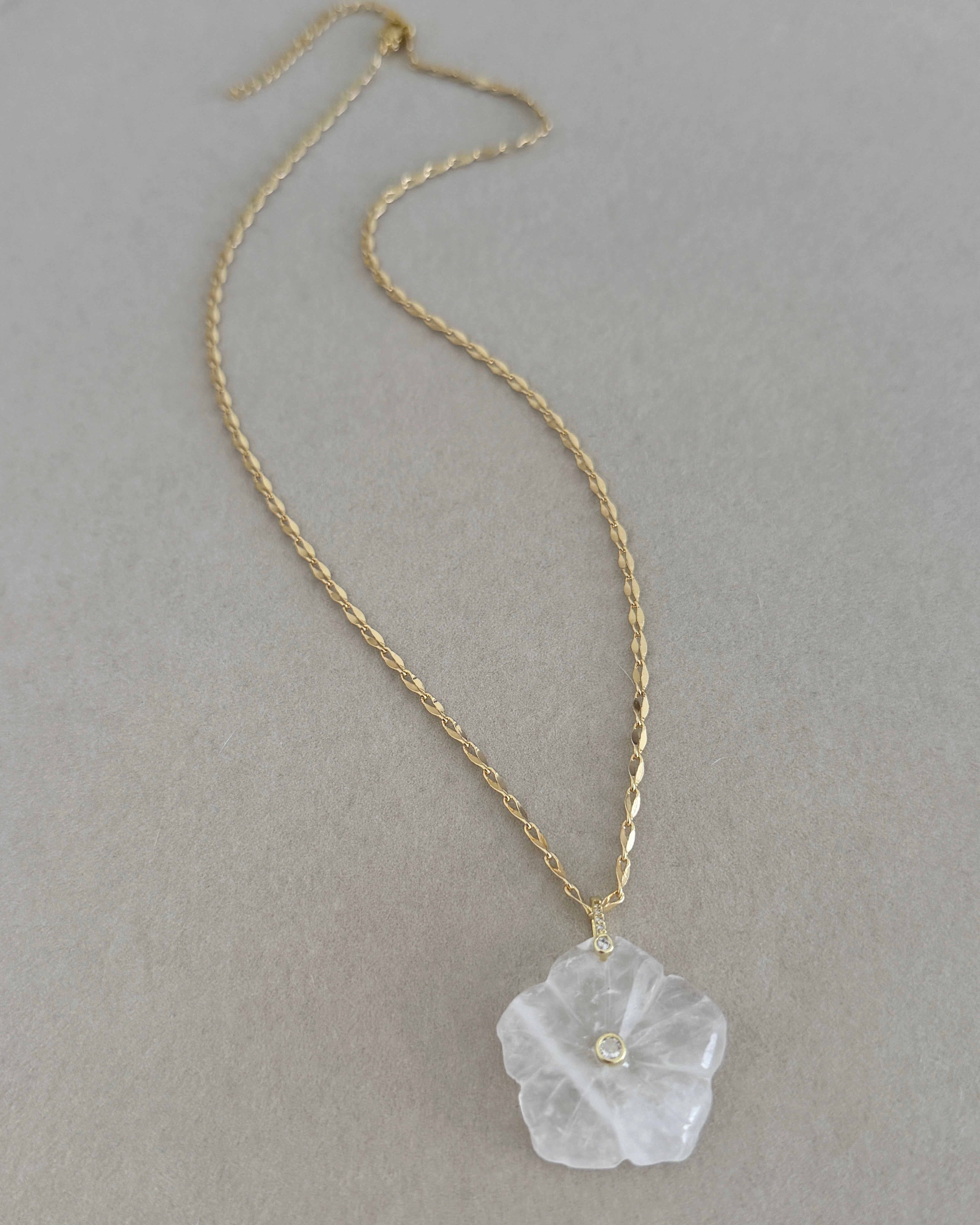 Bloom Stone Flower Necklace
