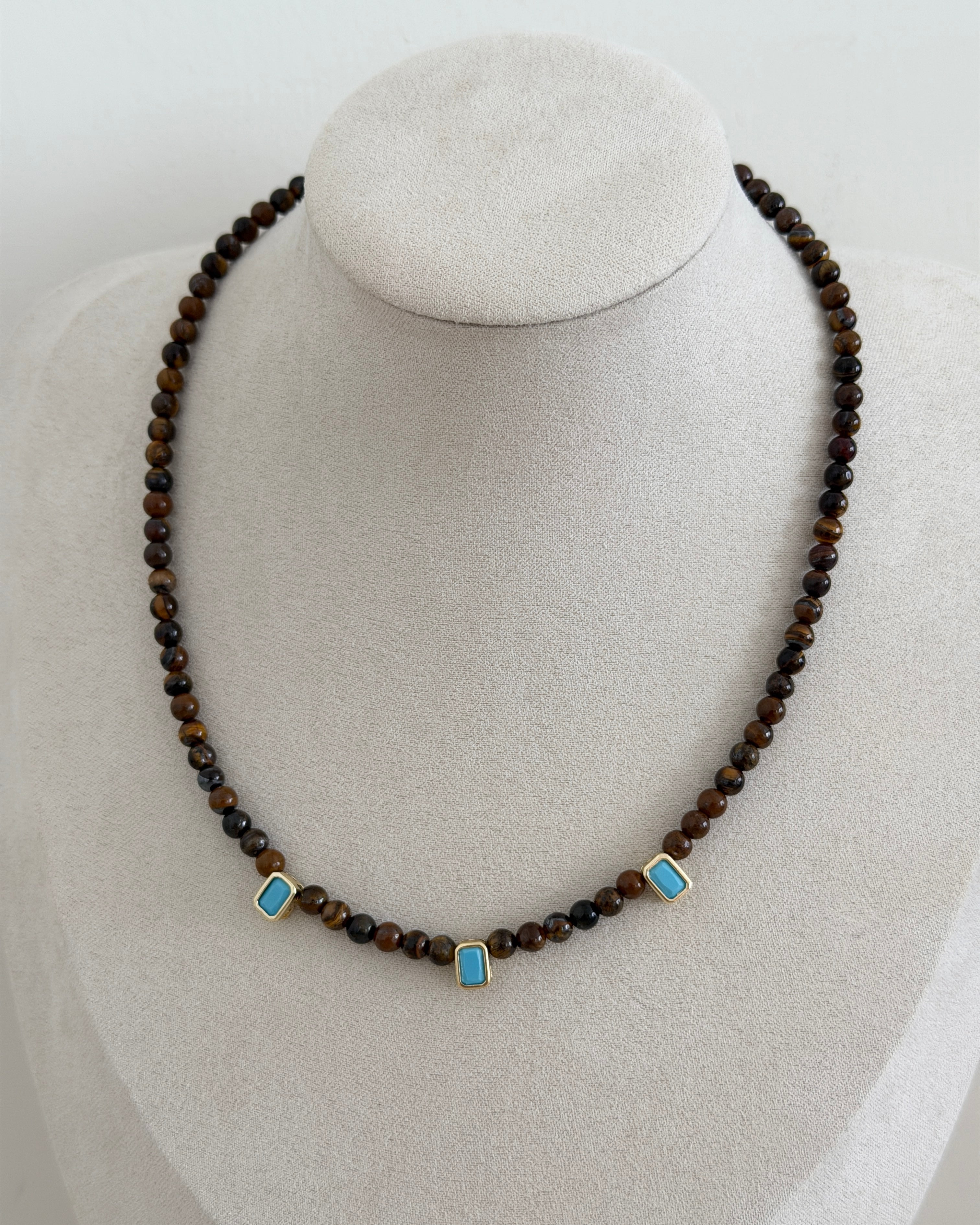 Tiger Eye Turquoise Necklace