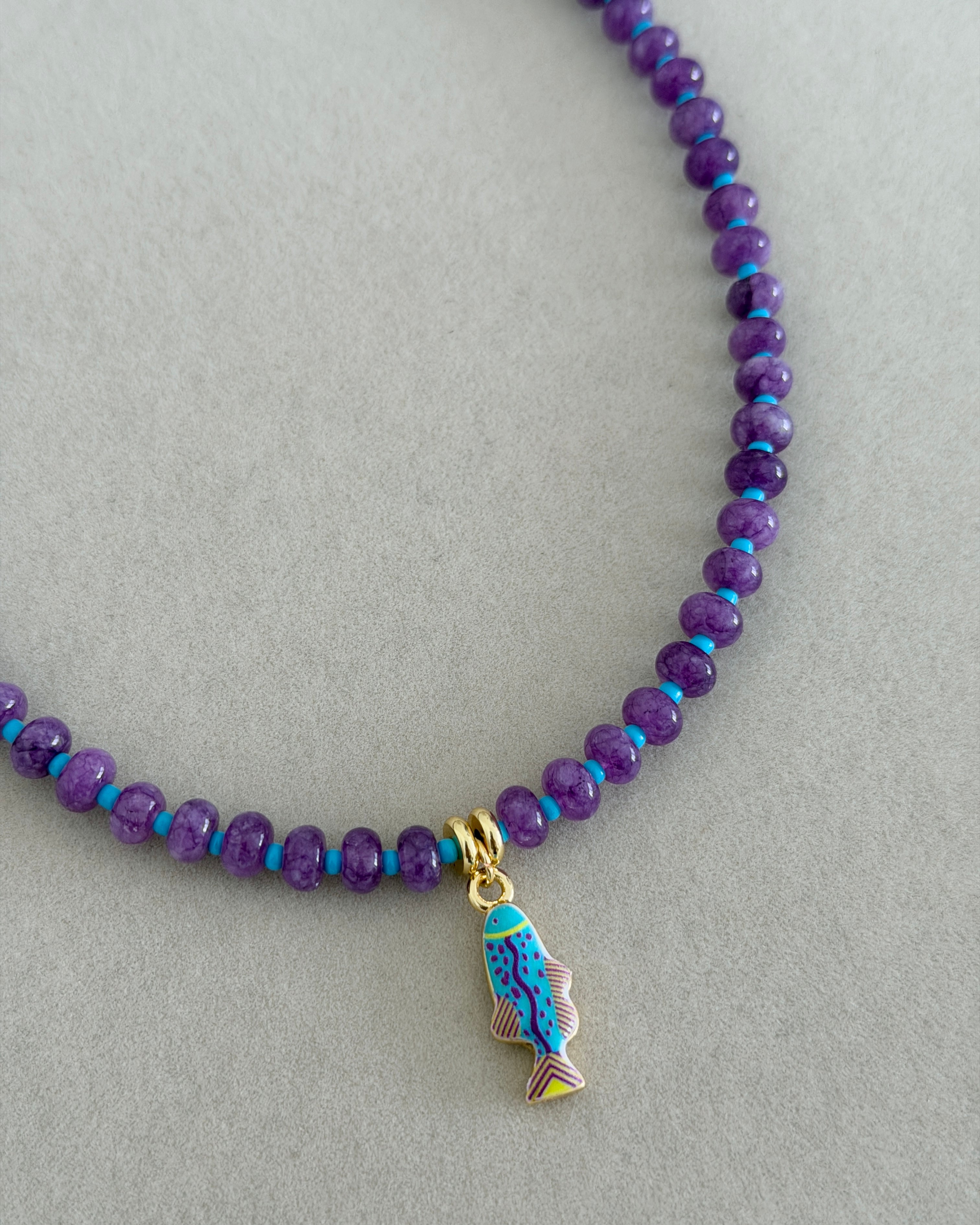 Tropical Fish Beaded Necklace