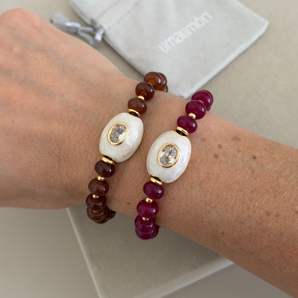 Gemstone Mother of Pearl Bracelet