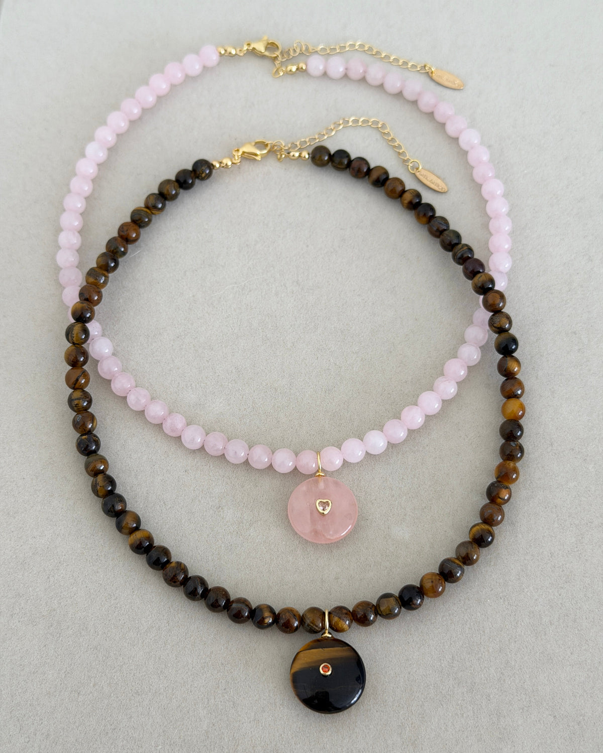 Natural Stone Heart Necklace