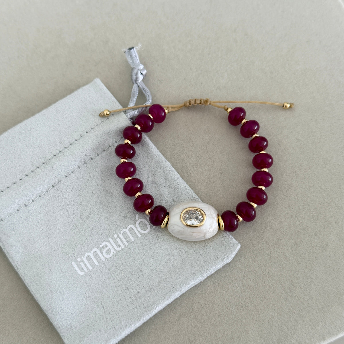 Gemstone Mother of Pearl Bracelet