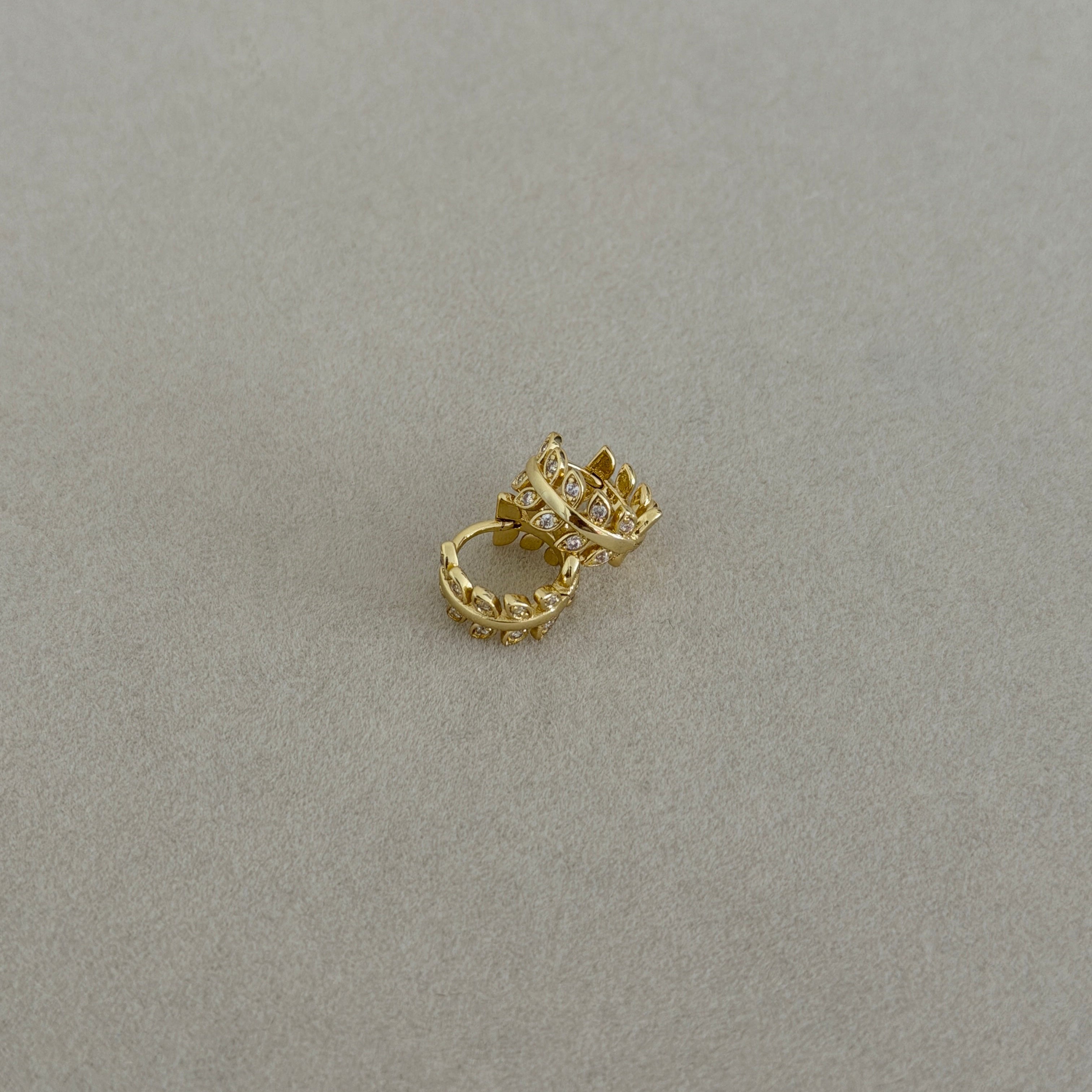 Royal Crown Hoop Earrings