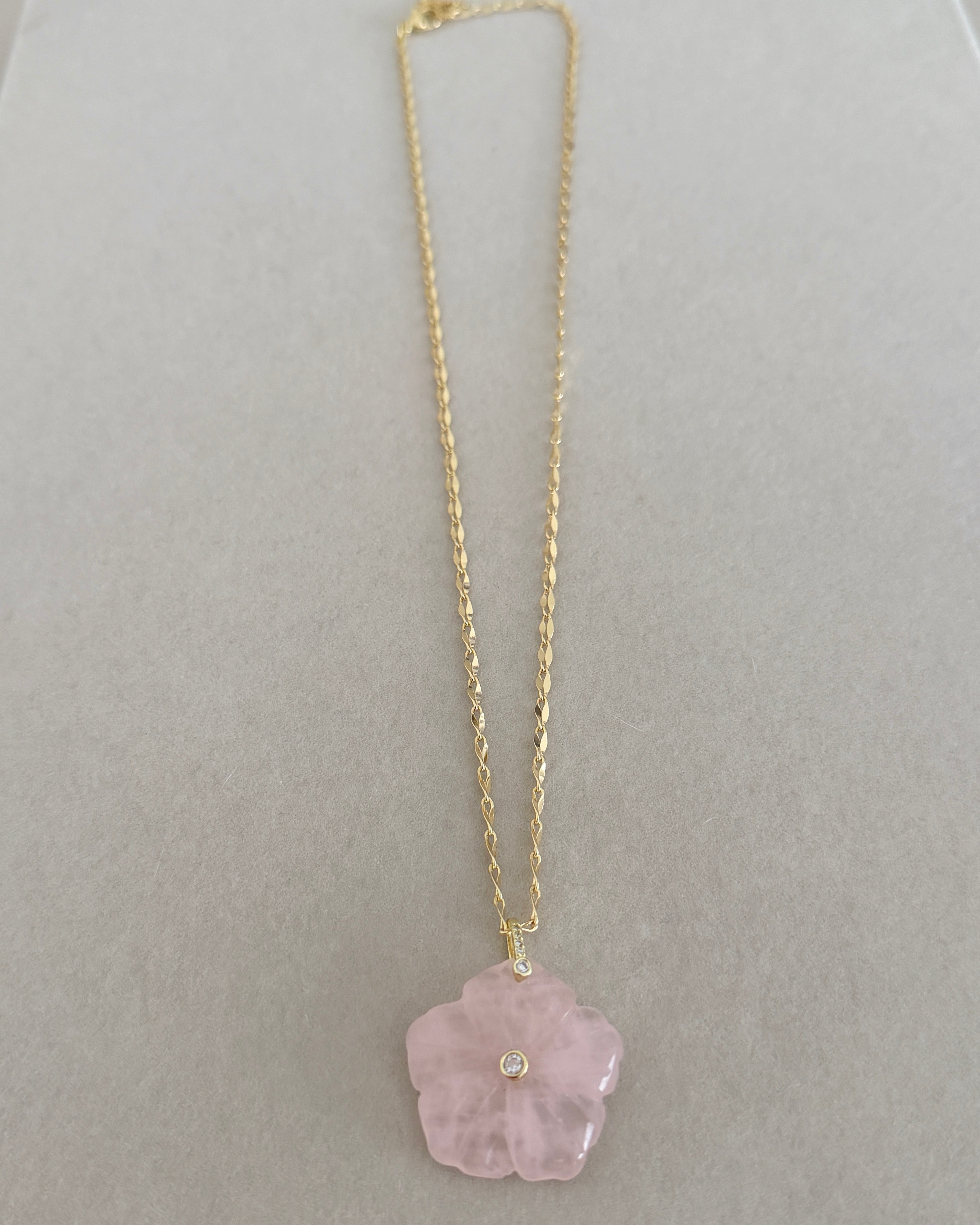 Bloom Stone Flower Necklace