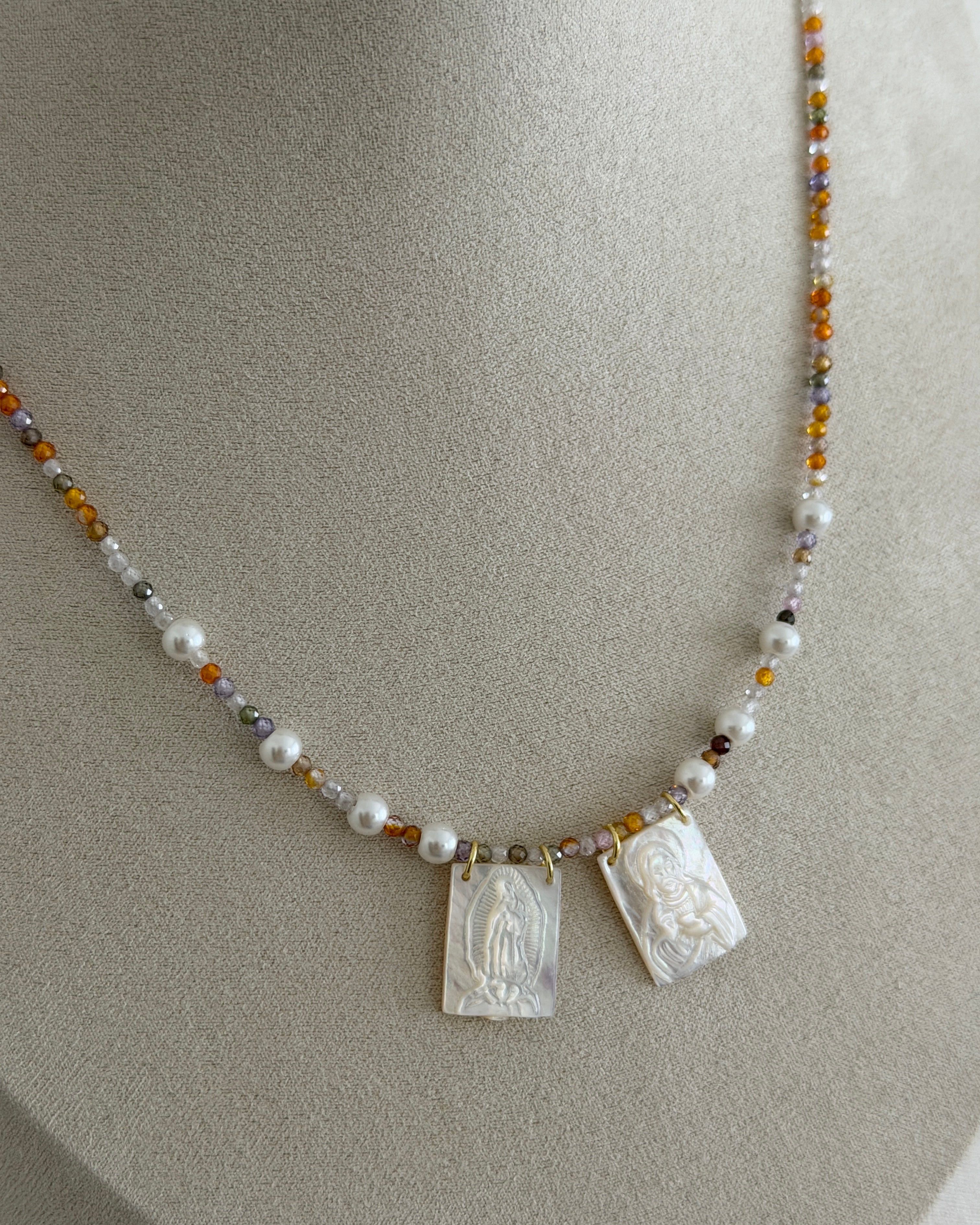 Luna Pearl Scapular Necklace