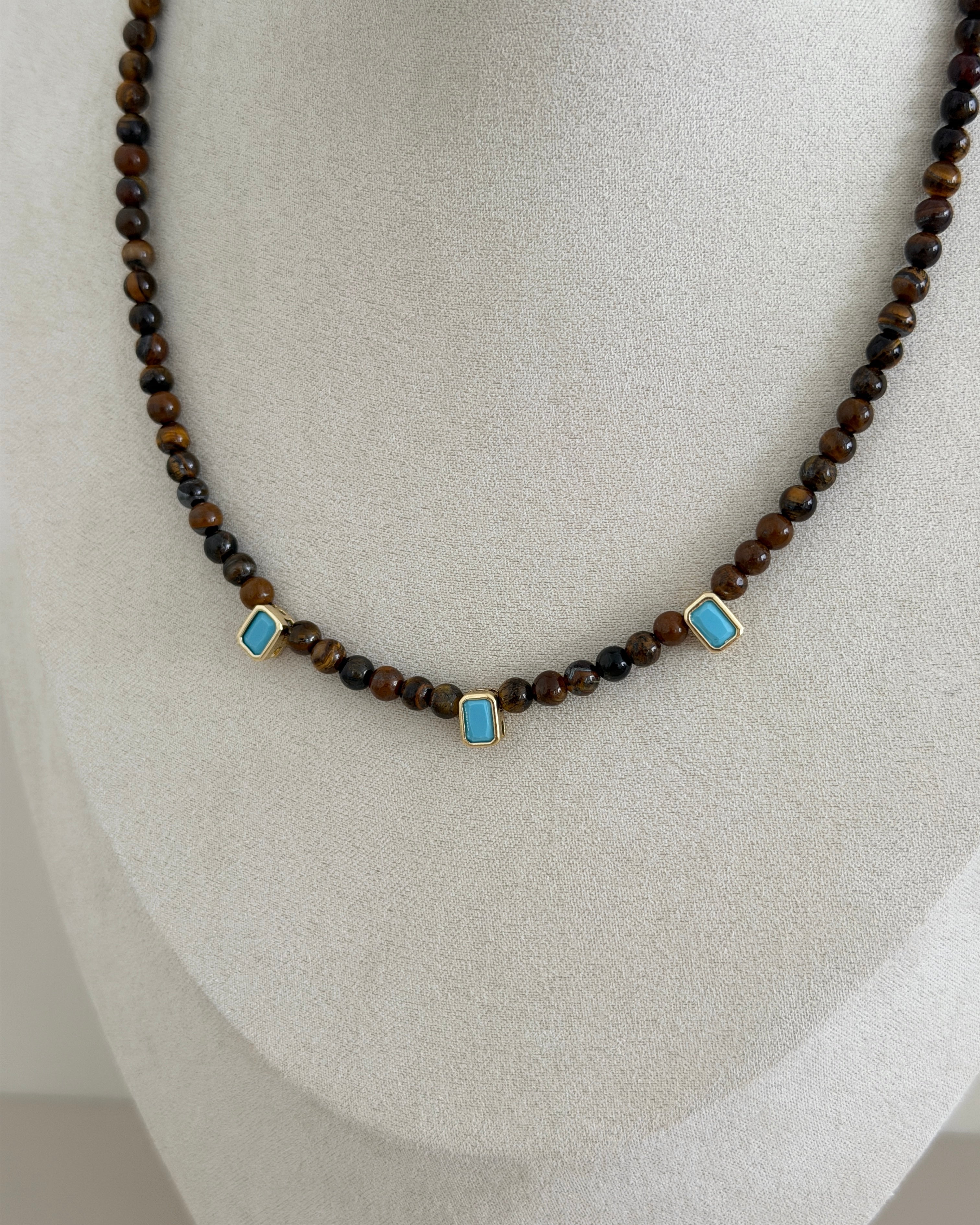 Tiger Eye Turquoise Necklace