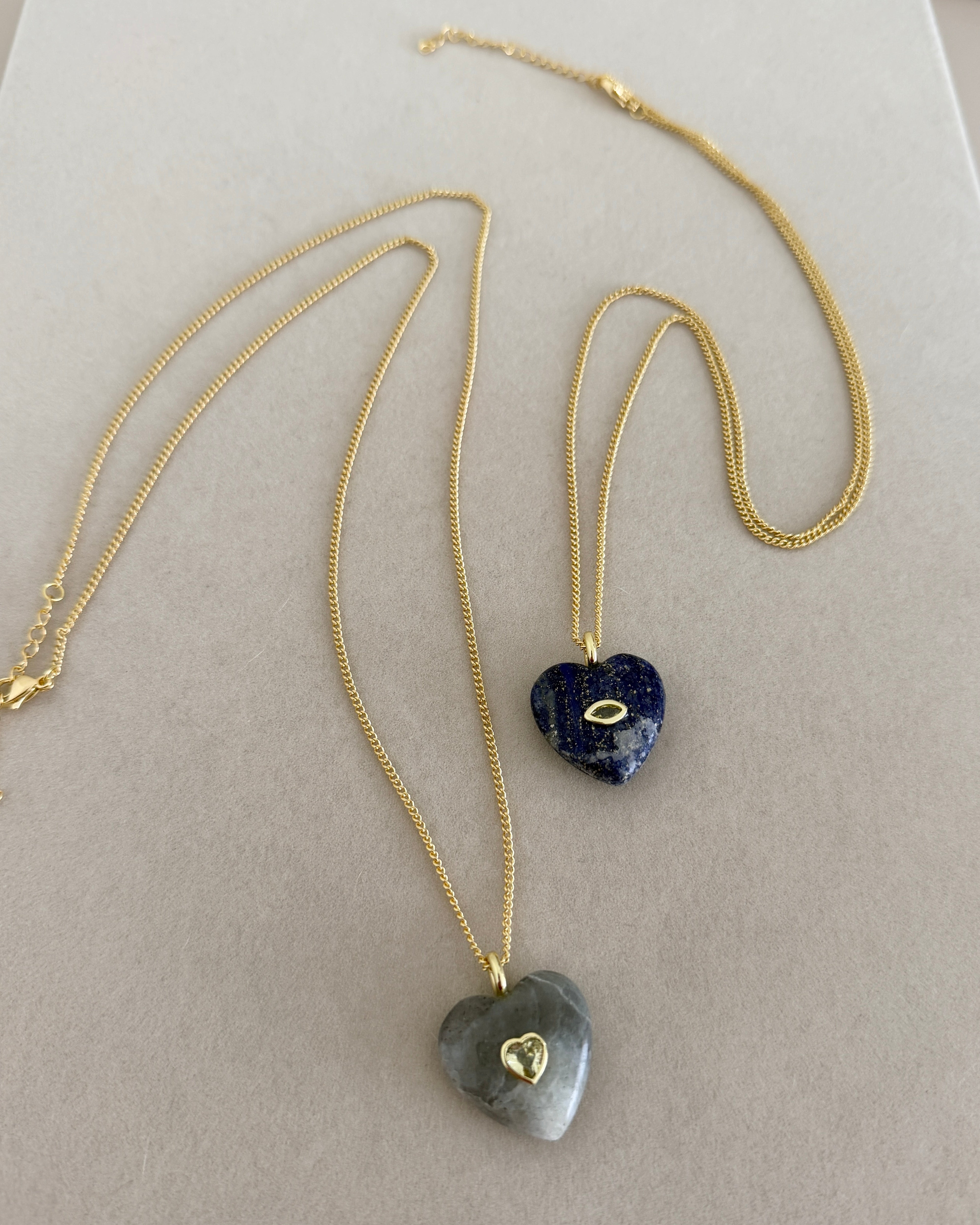 Amour Stone Heart Necklace