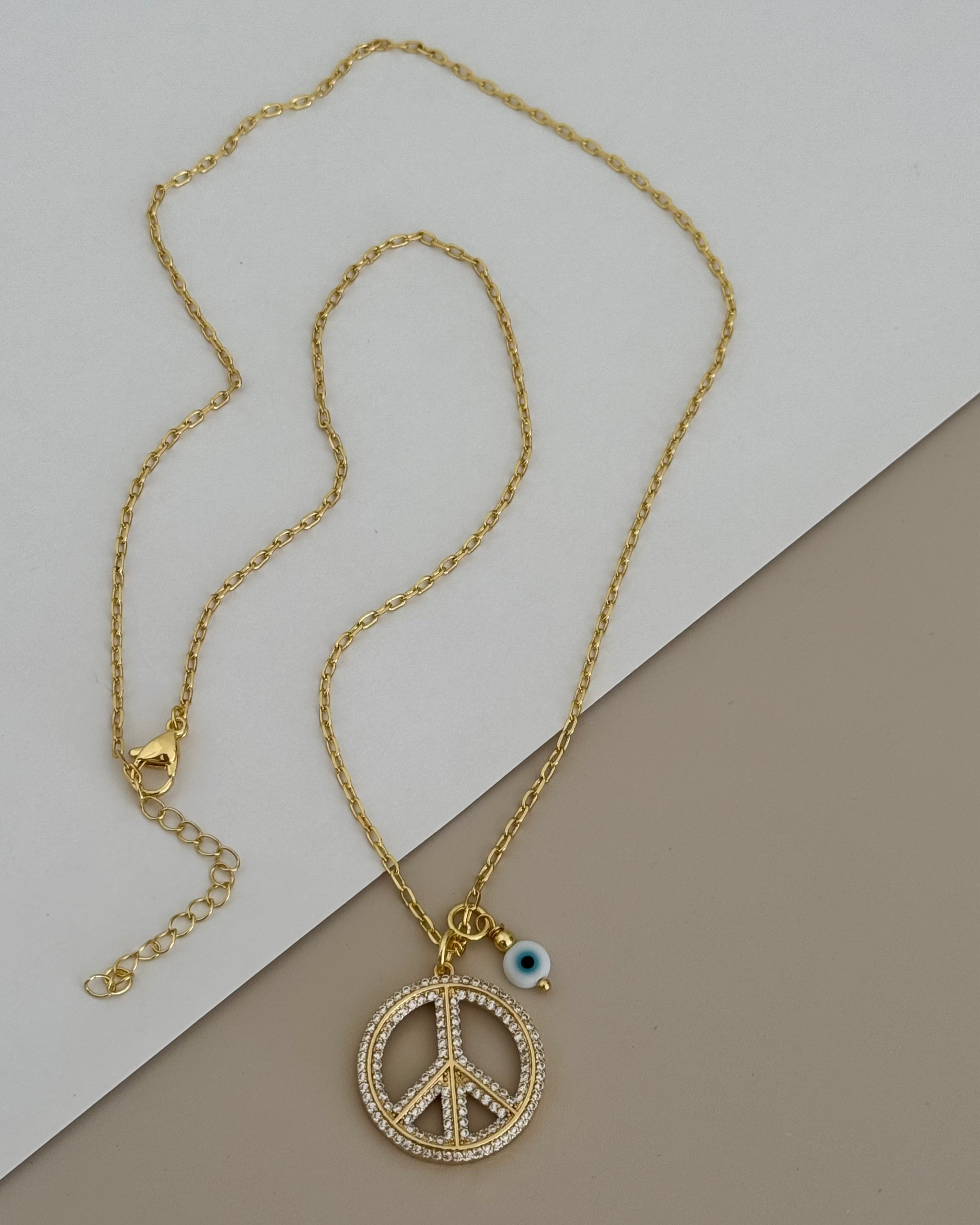 Peace Zirconia Necklace