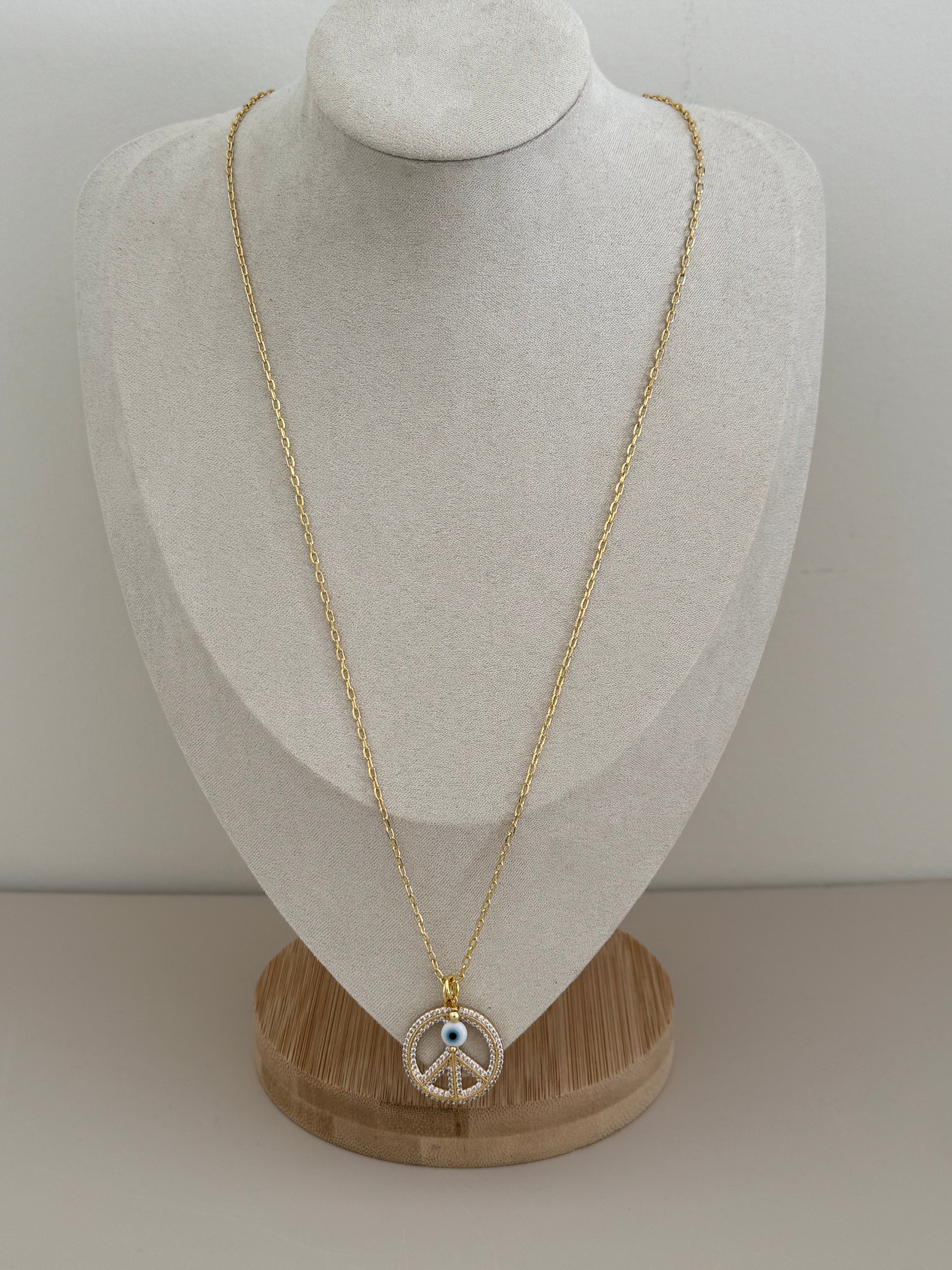 Peace Zirconia Necklace