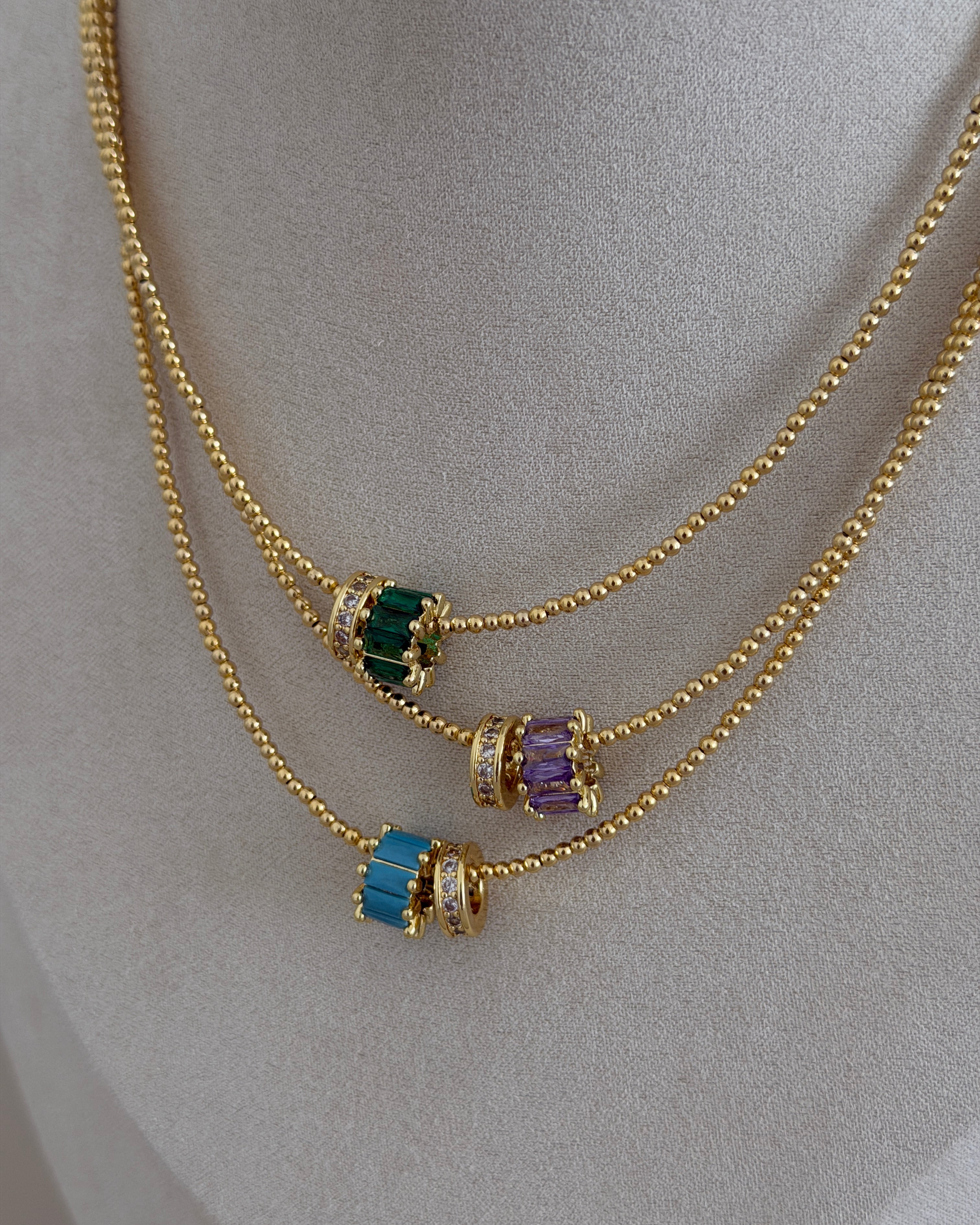 Aurora Crystal Bead Necklace