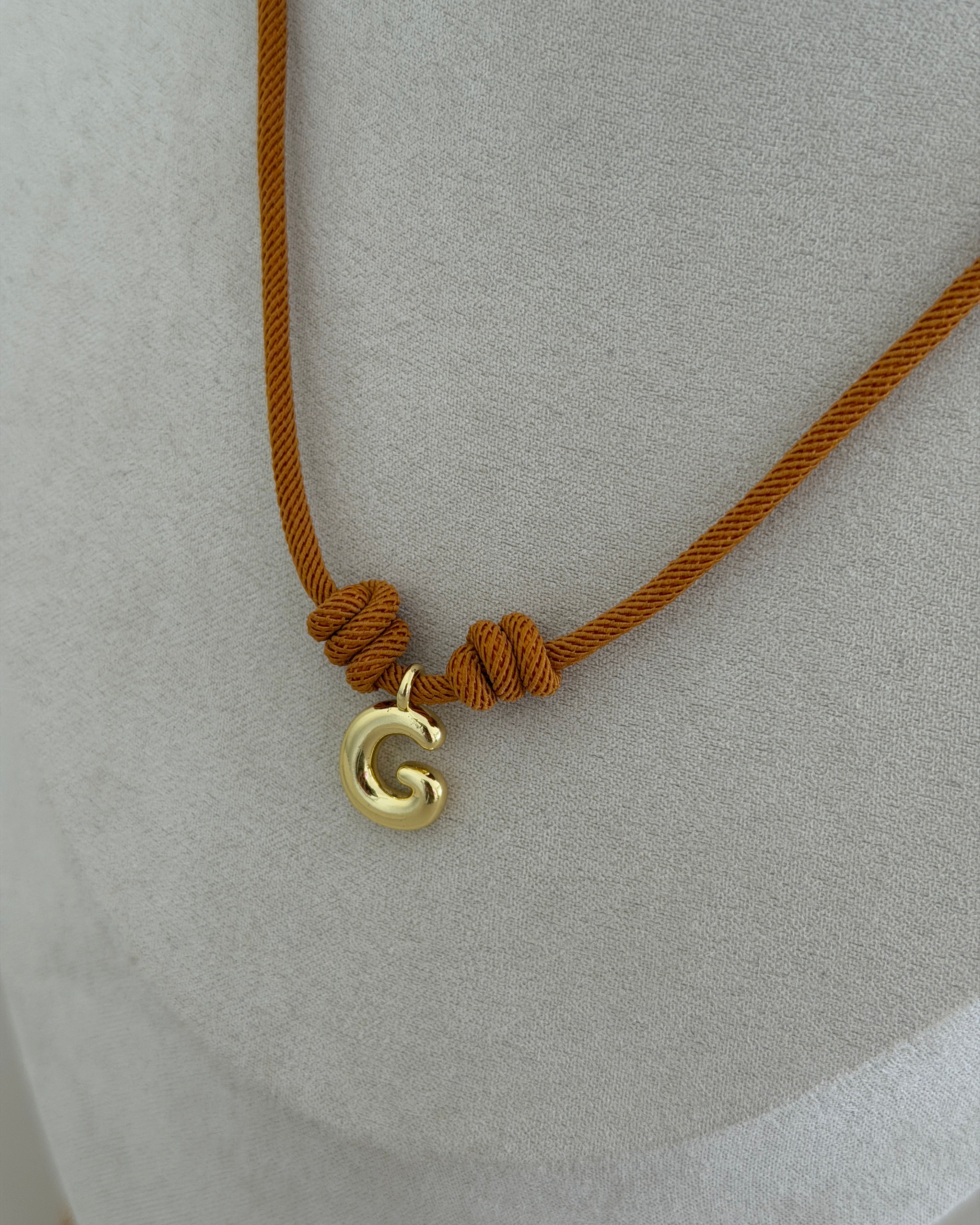 Initial Cord Necklace
