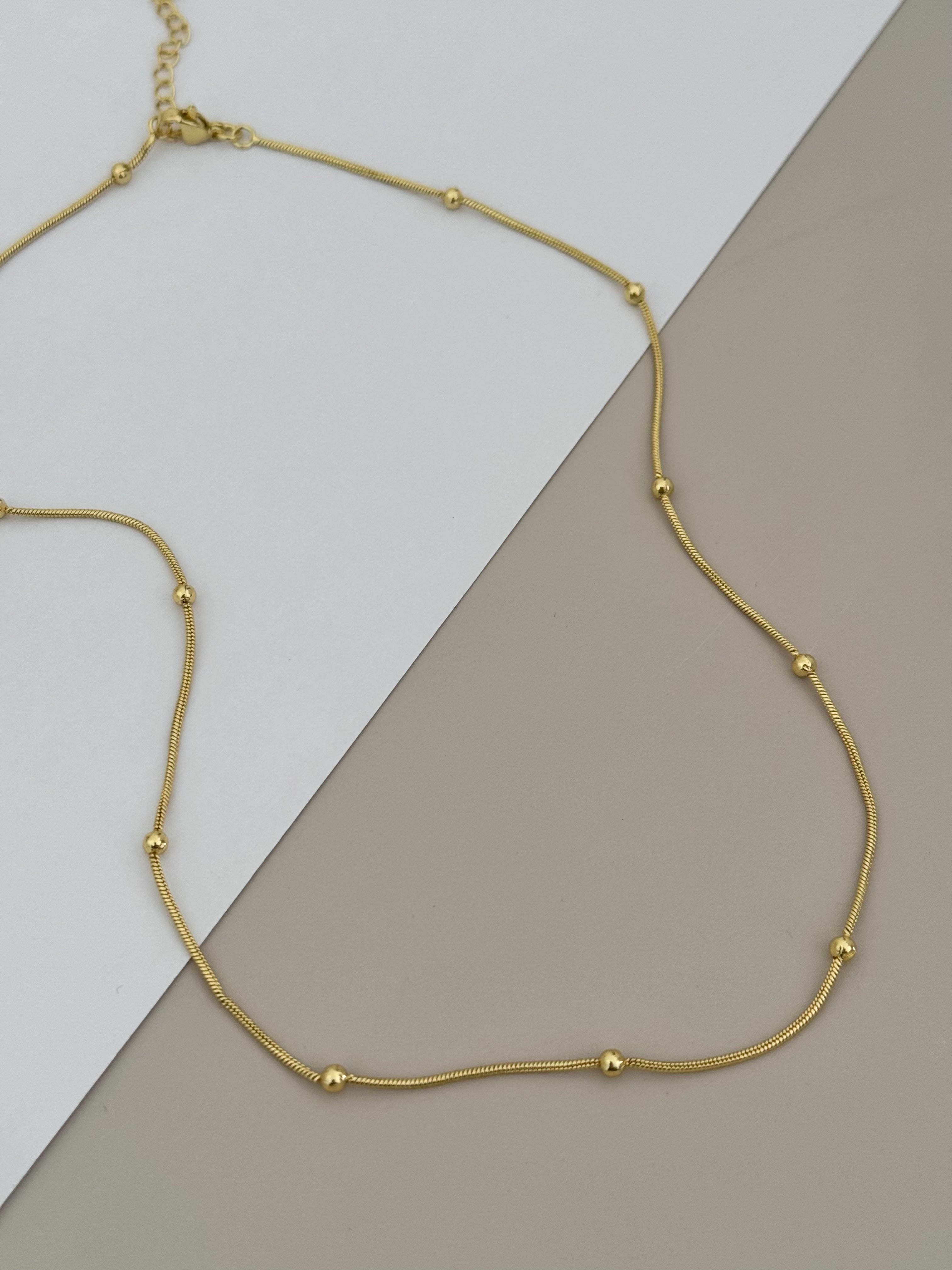 Gold Bead Necklace