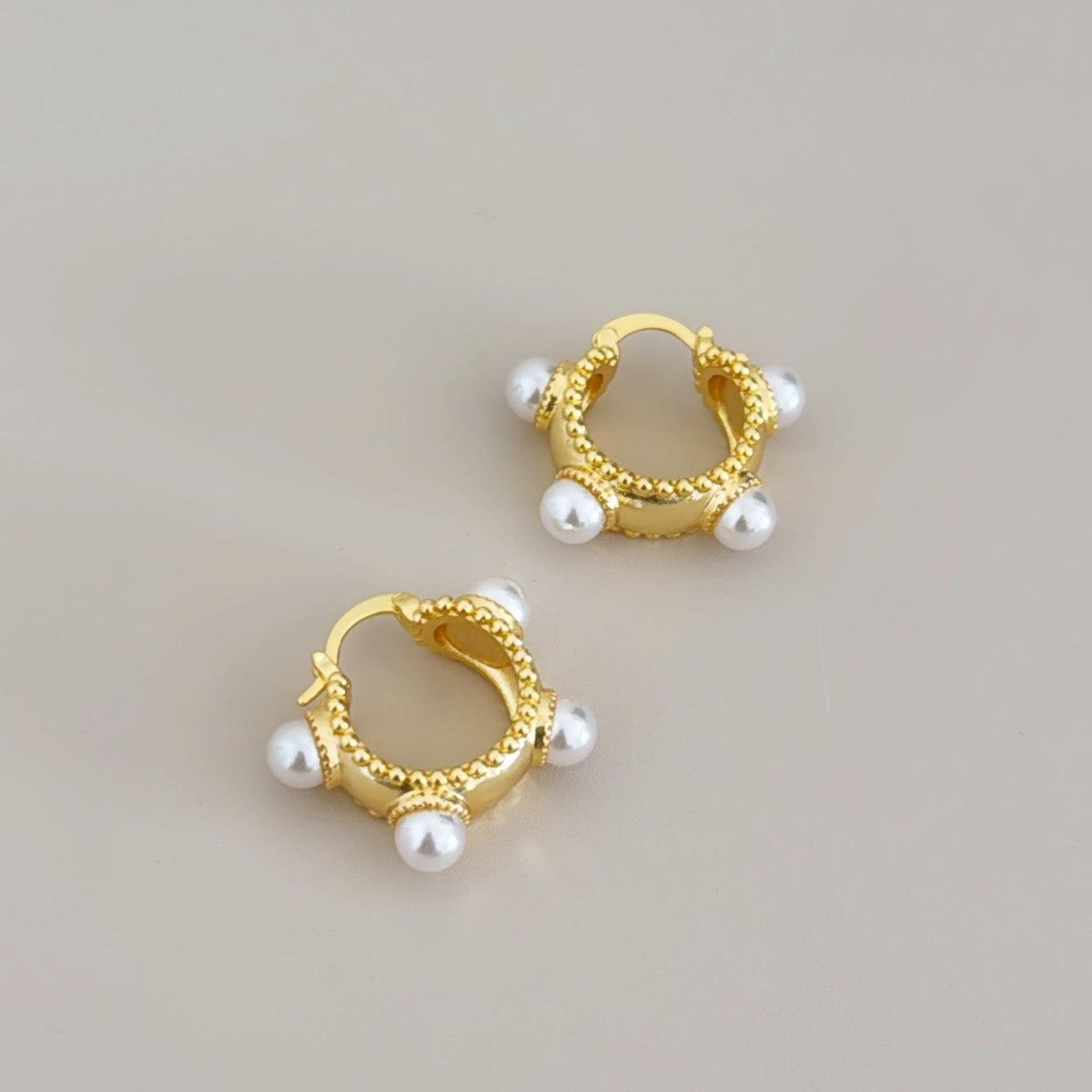 Pearls Hoops Earring